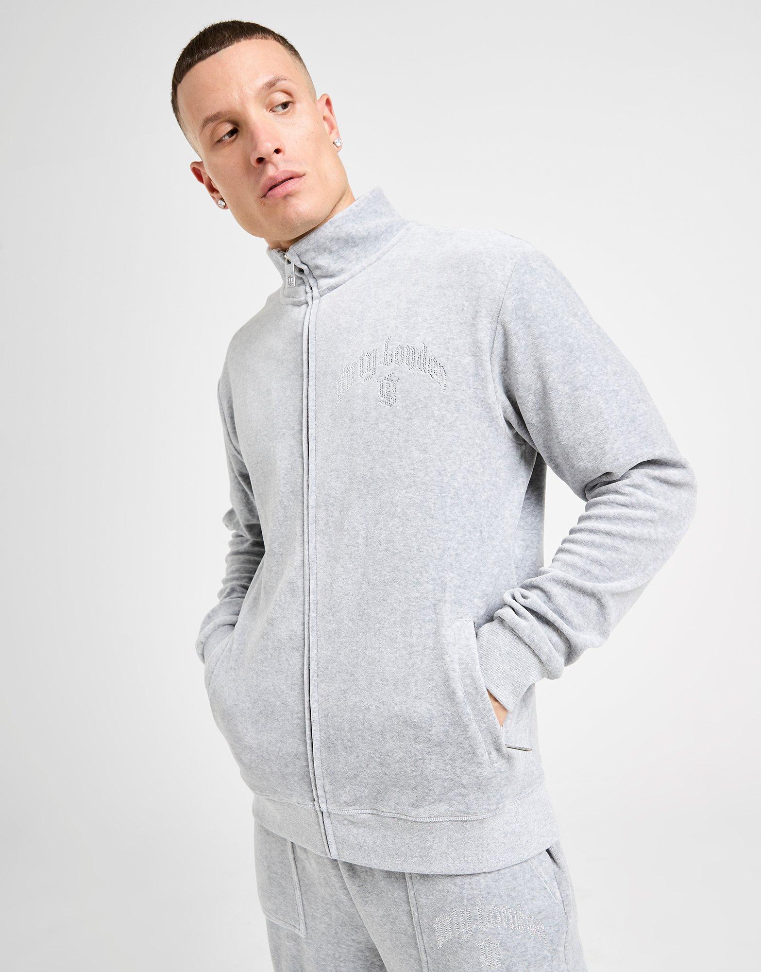 Dirty London Reed Velour Full Zip Track Top