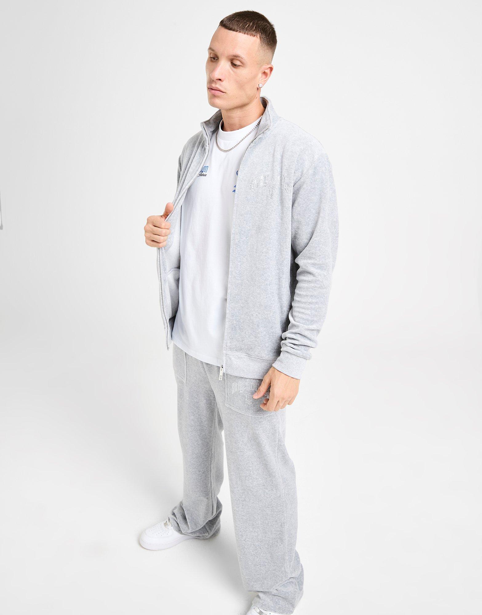 Dirty London Giacca Track Full Zip Velour Reed