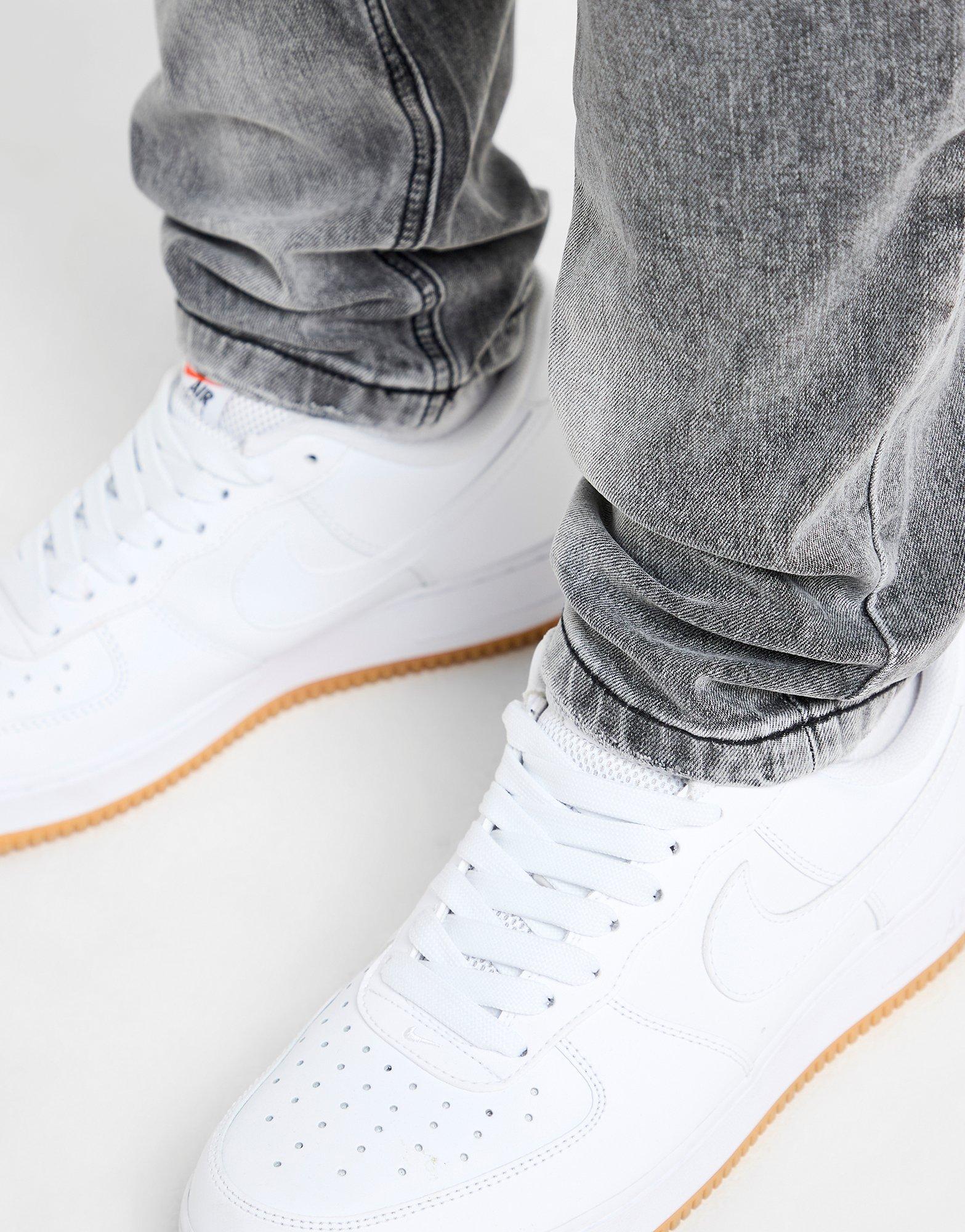 Supply & Demand Rhinestone Slim Ripped Jeans