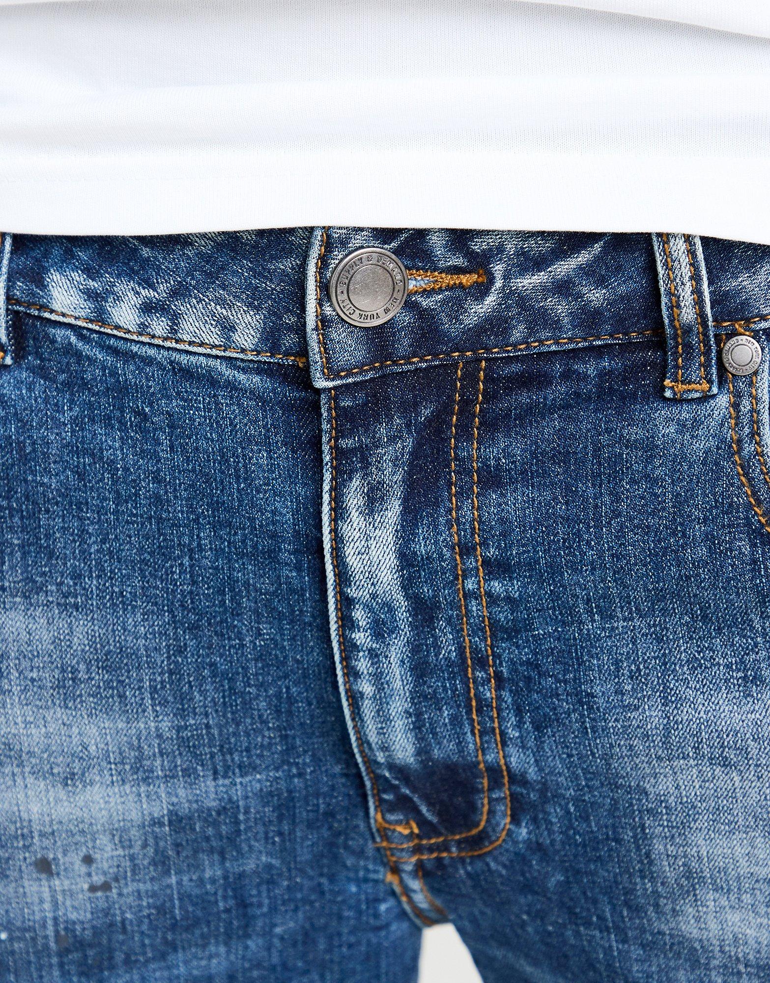 Supply & Demand Rhinestone Slim Ripped Jeans