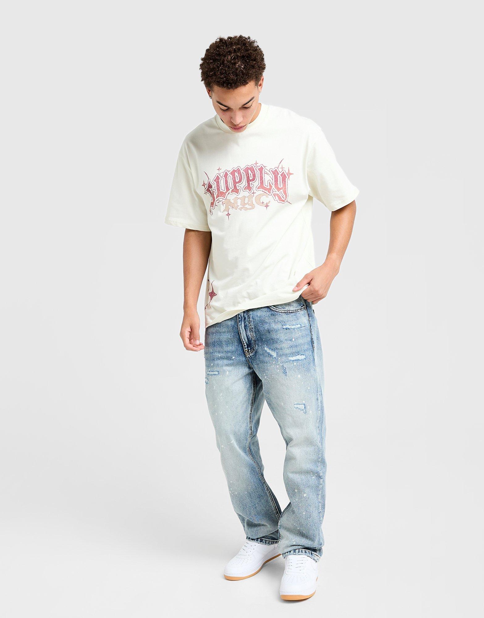 Supply & Demand Jean Relaxed Ripped Etch