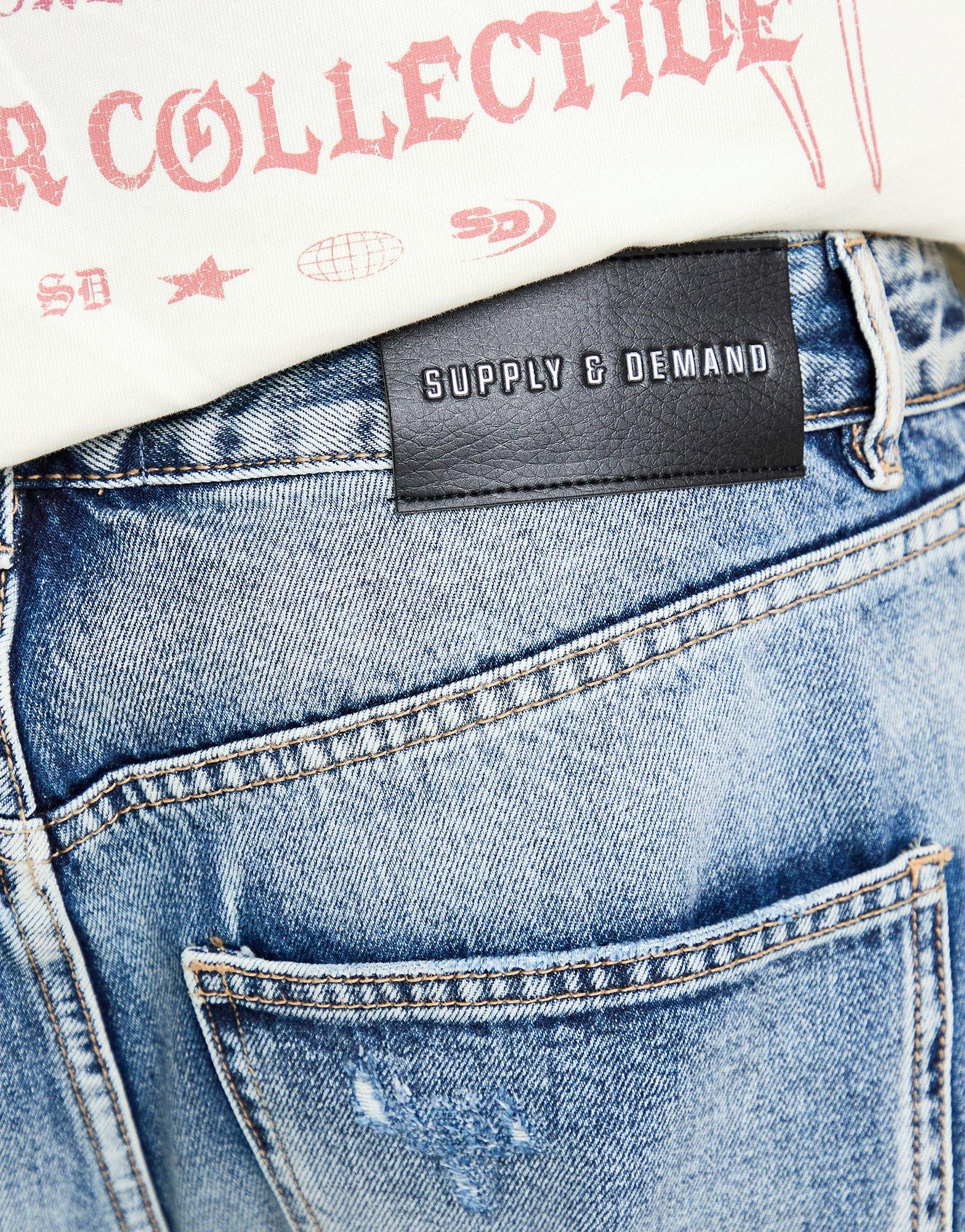 Supply & Demand Jean Relaxed Ripped Etch