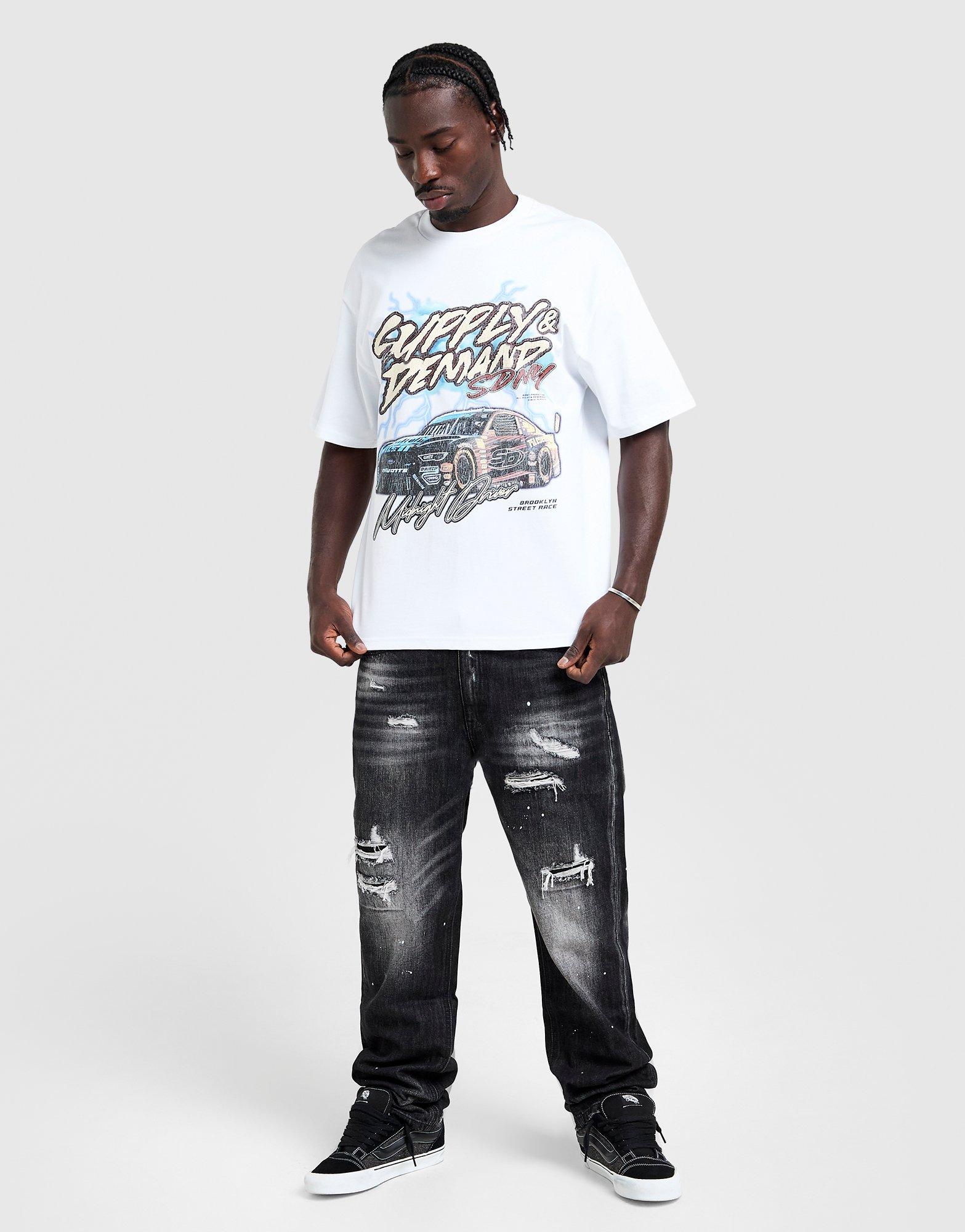 Supply & Demand Etch Relaxed Ripped Jeans