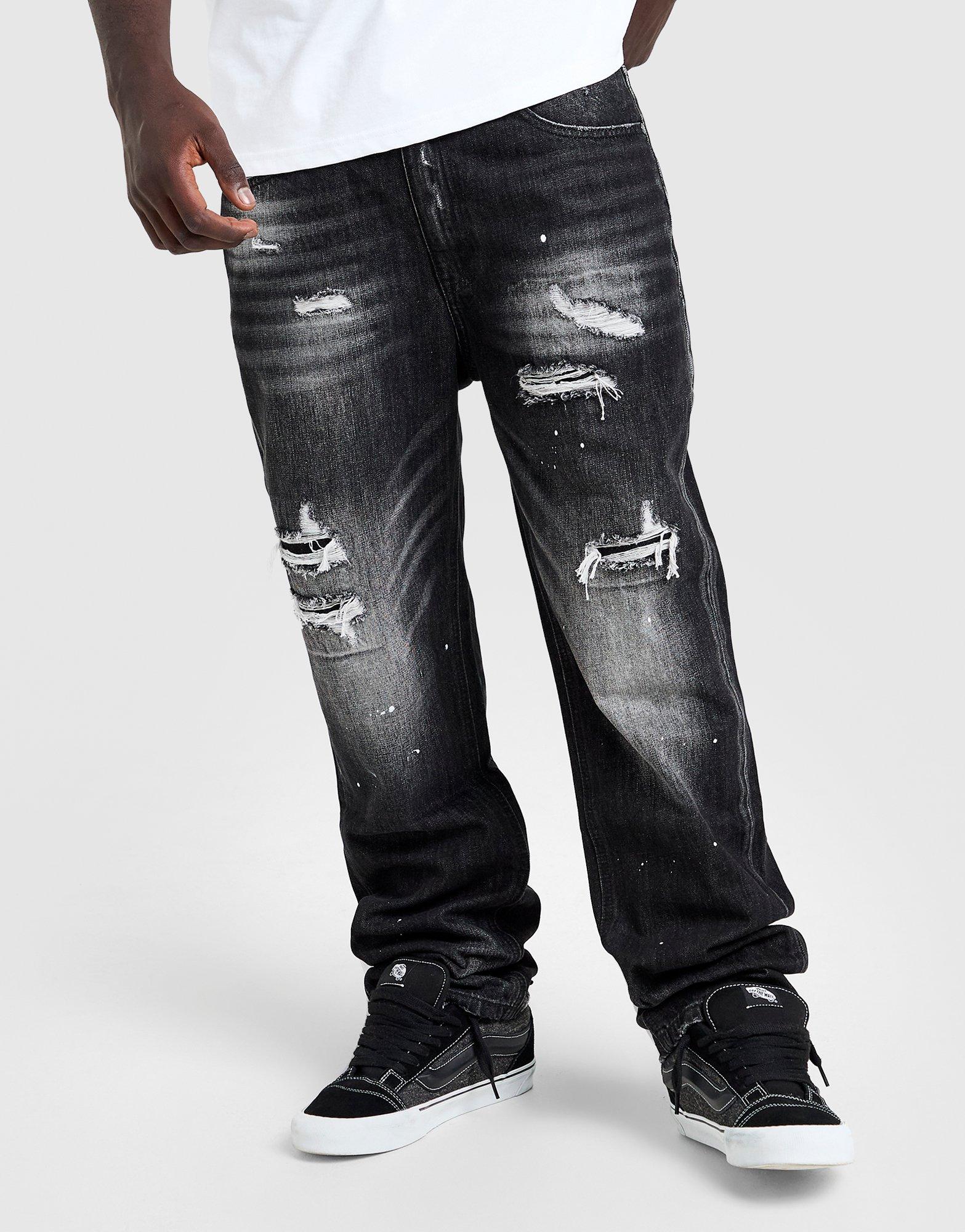 Supply & Demand Etch Relaxed Ripped Jeans