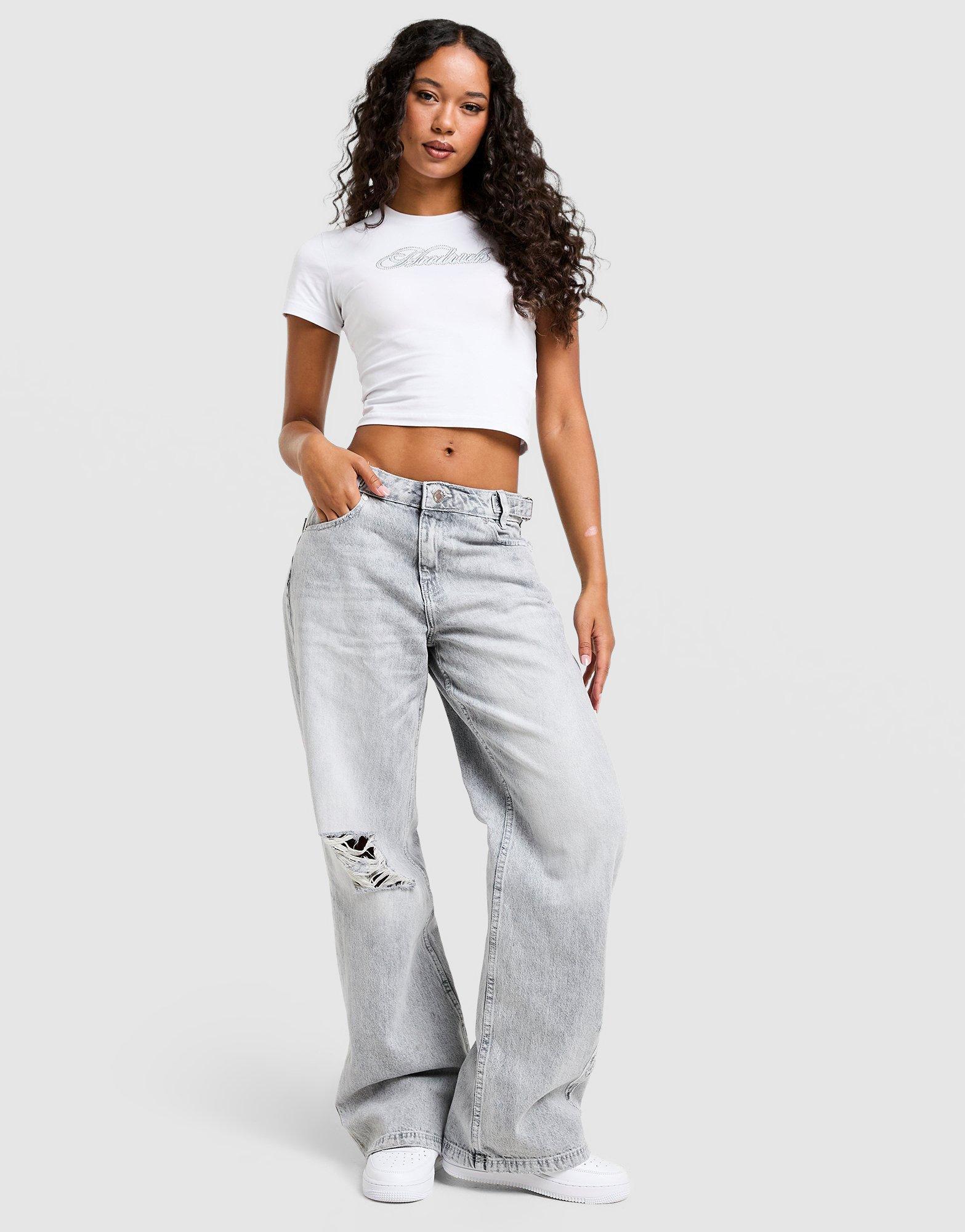 Hoodrich Spark Applique Wide Leg Jeans