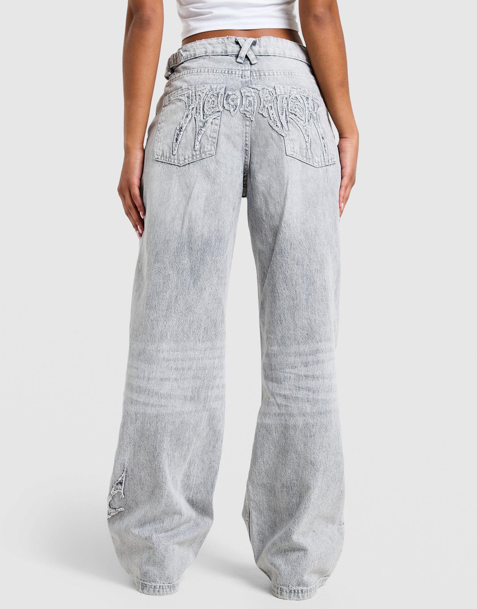 Hoodrich Spark Applique Wide Leg Jeans