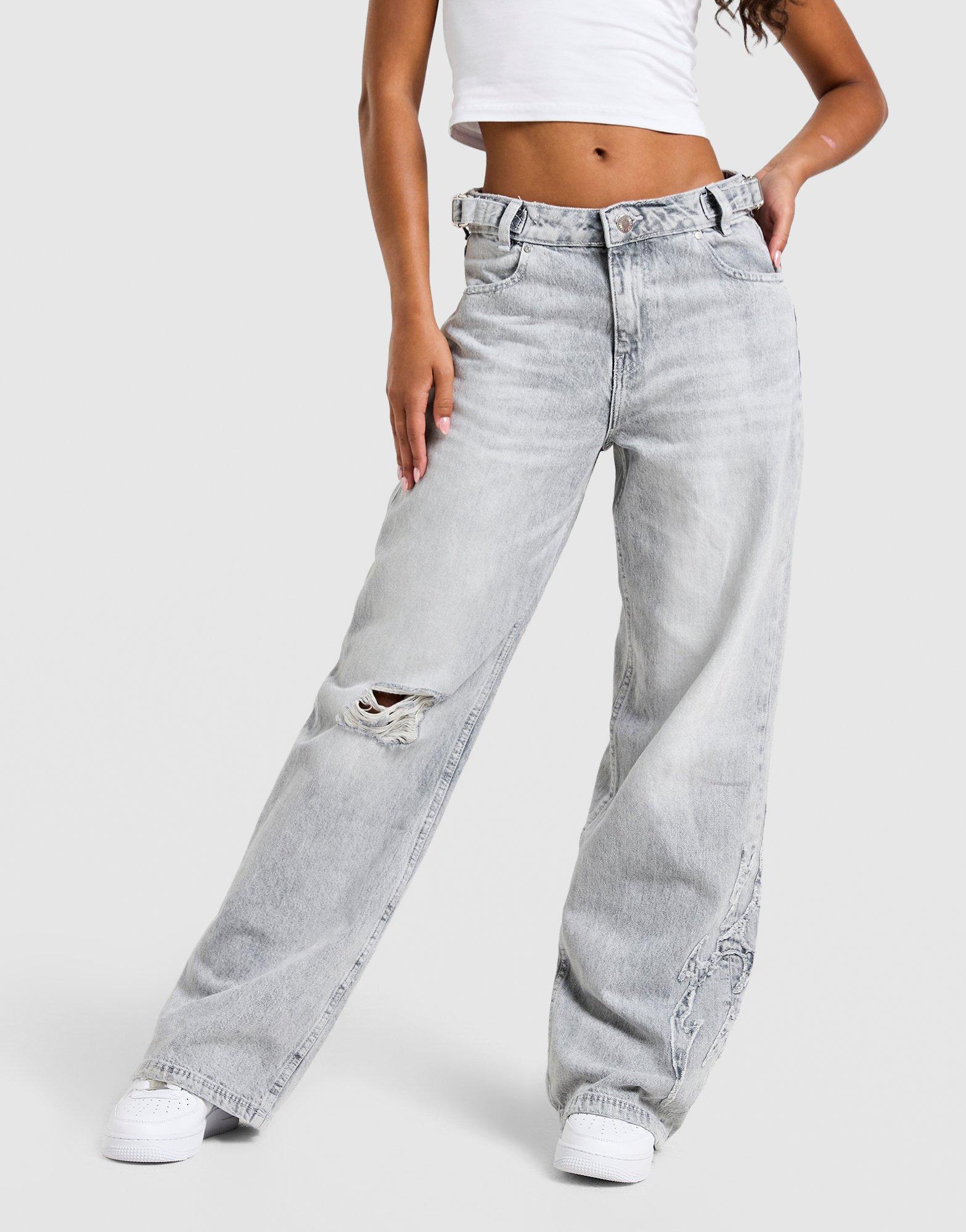 Hoodrich Spark Applique Wide Leg Jeans