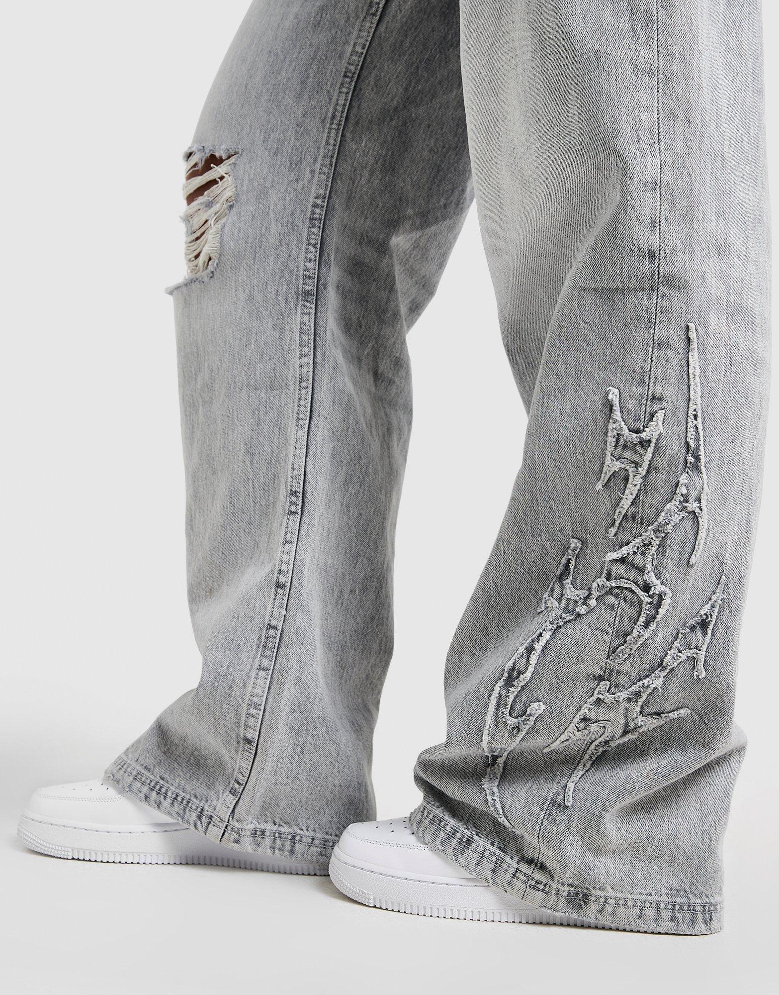 Hoodrich Spark Applique Wide Leg Jeans