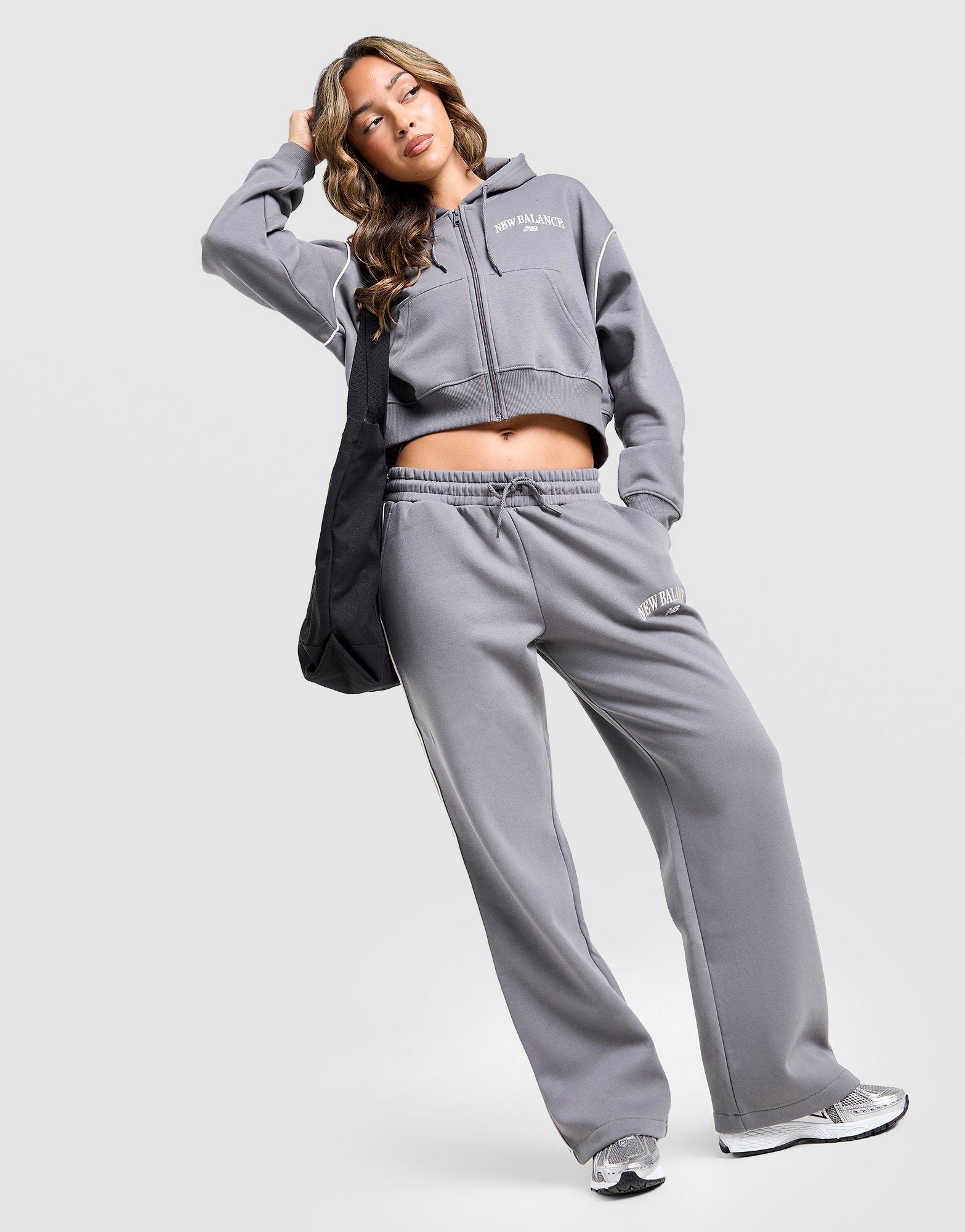 New Balance Varsity Crop Full Zip Hoodie