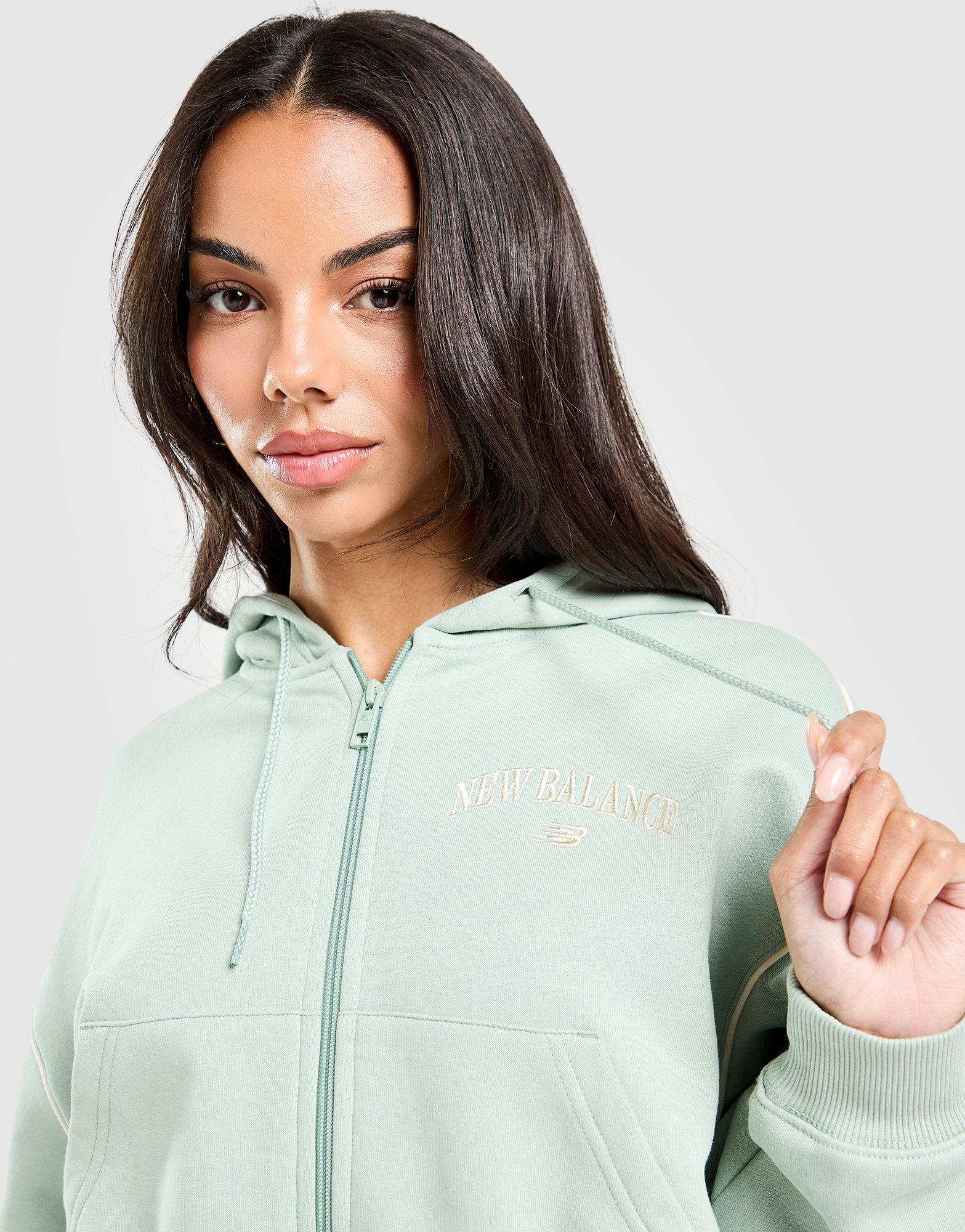 New Balance Varsity Crop Full Zip Hoodie