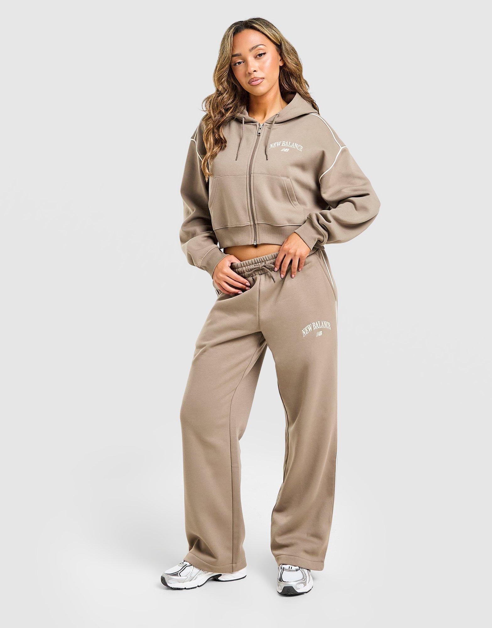 New Balance Varsity Crop Full Zip Hoodie