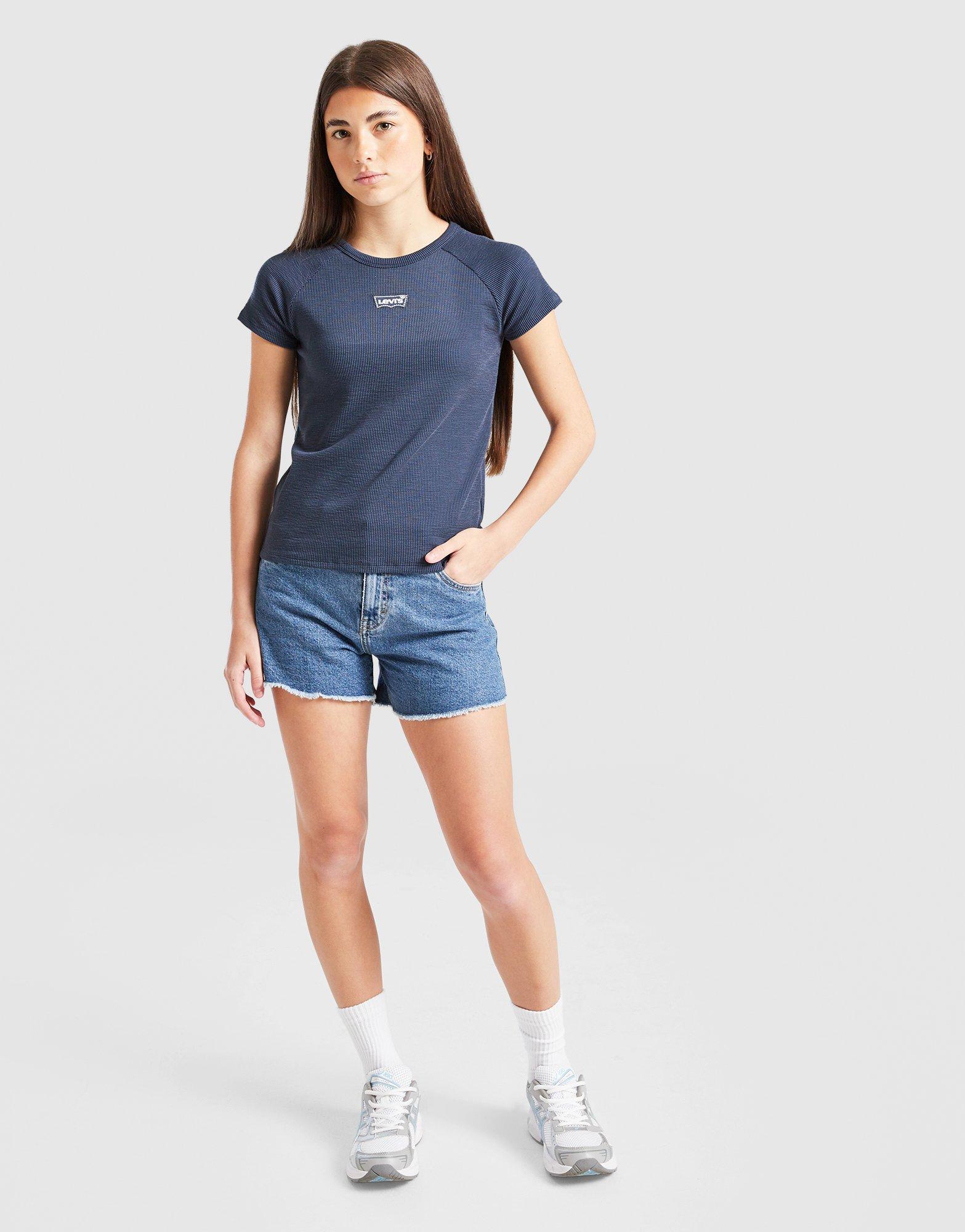 LEVI'S Girls' Ribbed Small Logo T-Shirt Junior