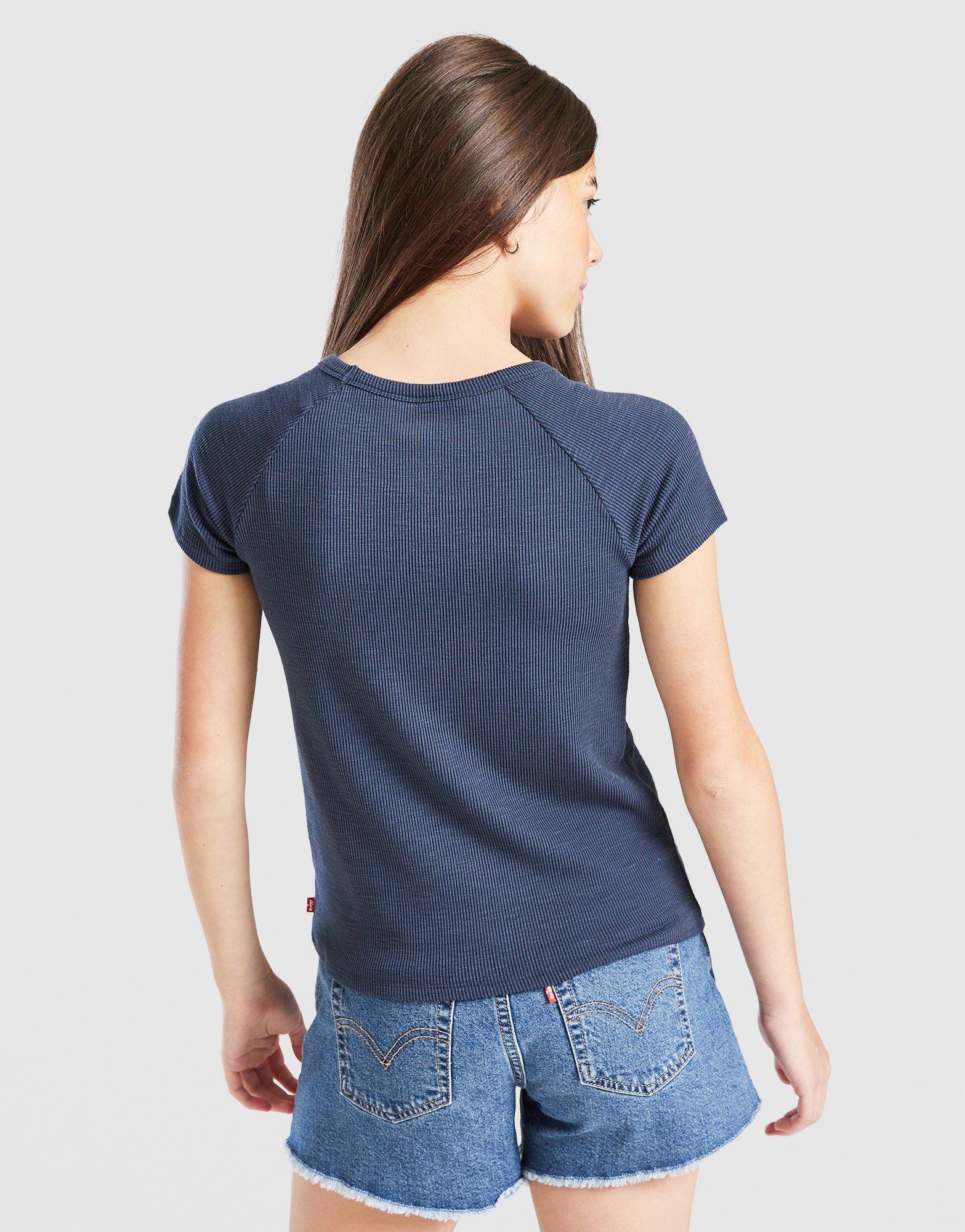 LEVI'S Girls' Ribbed Small Logo T-Shirt Junior