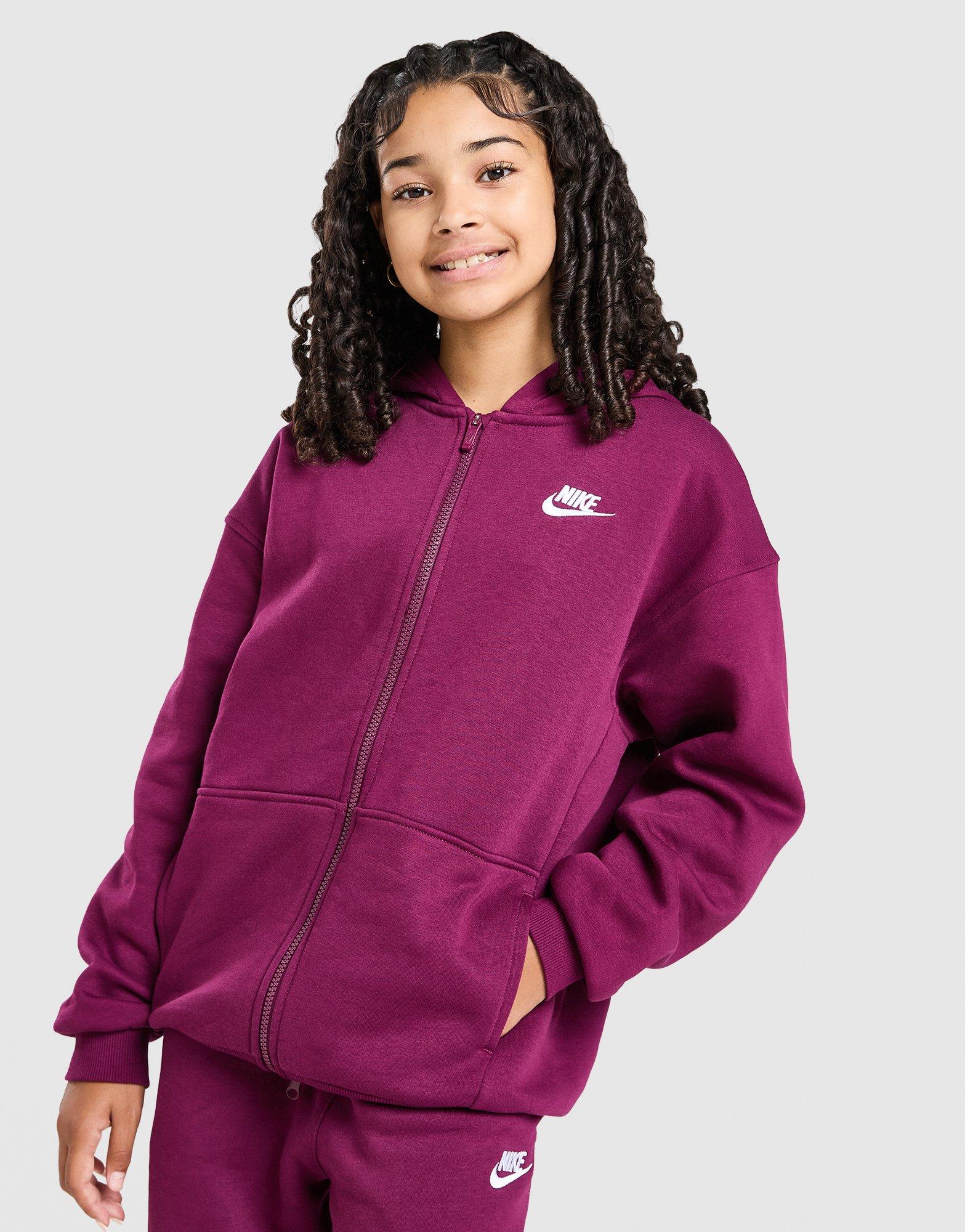Nike Girls' Club Fleece Full Zip Hoodie Junior