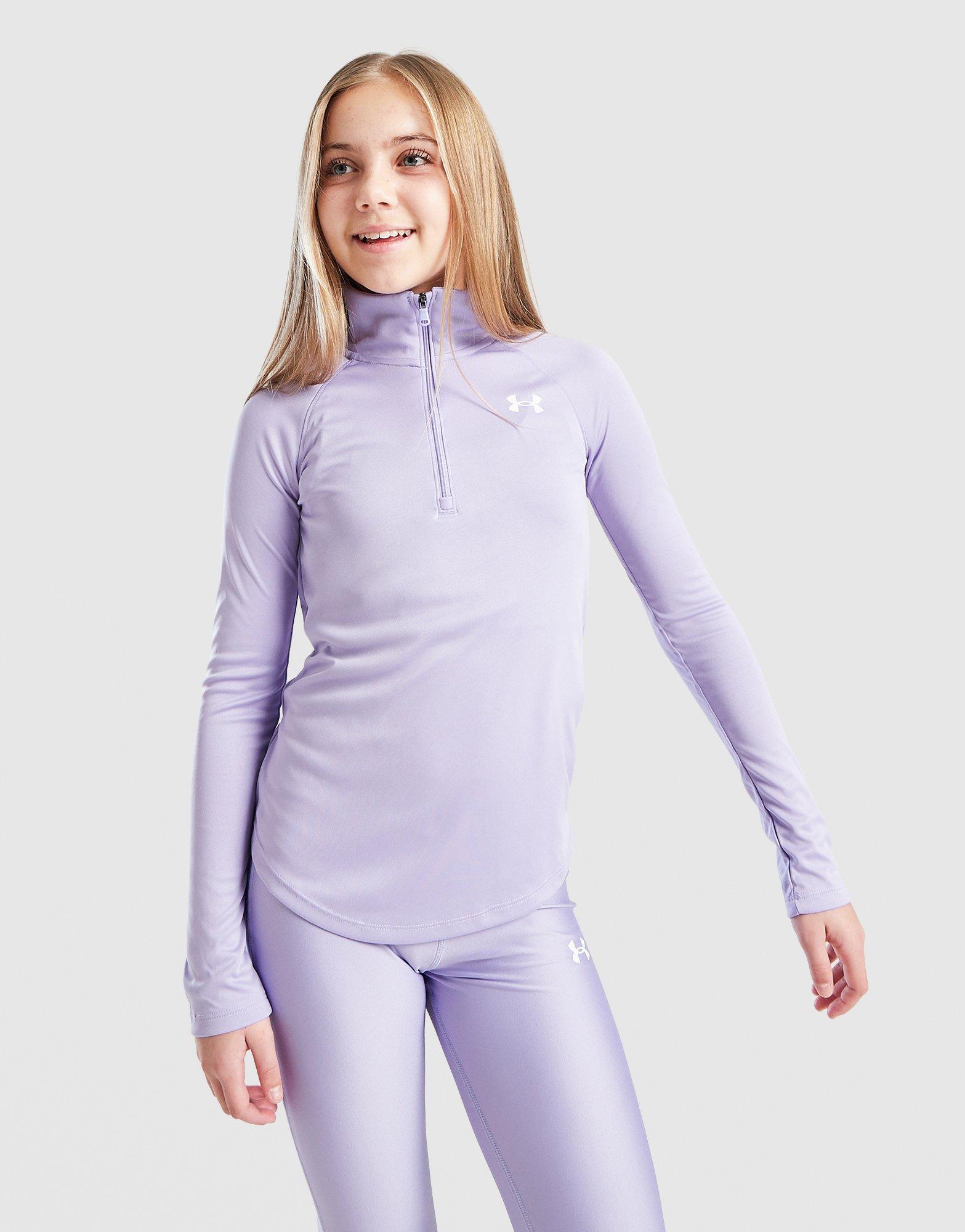 Under Armour Girls' Long Sleeve Wordmark Top Junior