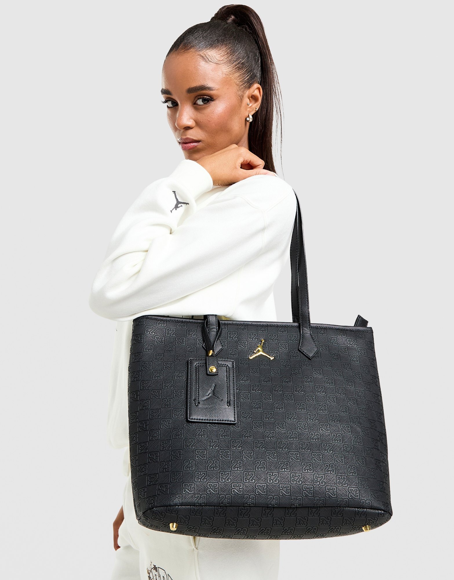 【極美品】JORDAN BRAND MONOGRAM TOTE BLACK Black Jordan Monogram Tote Bag - JD Sports Global