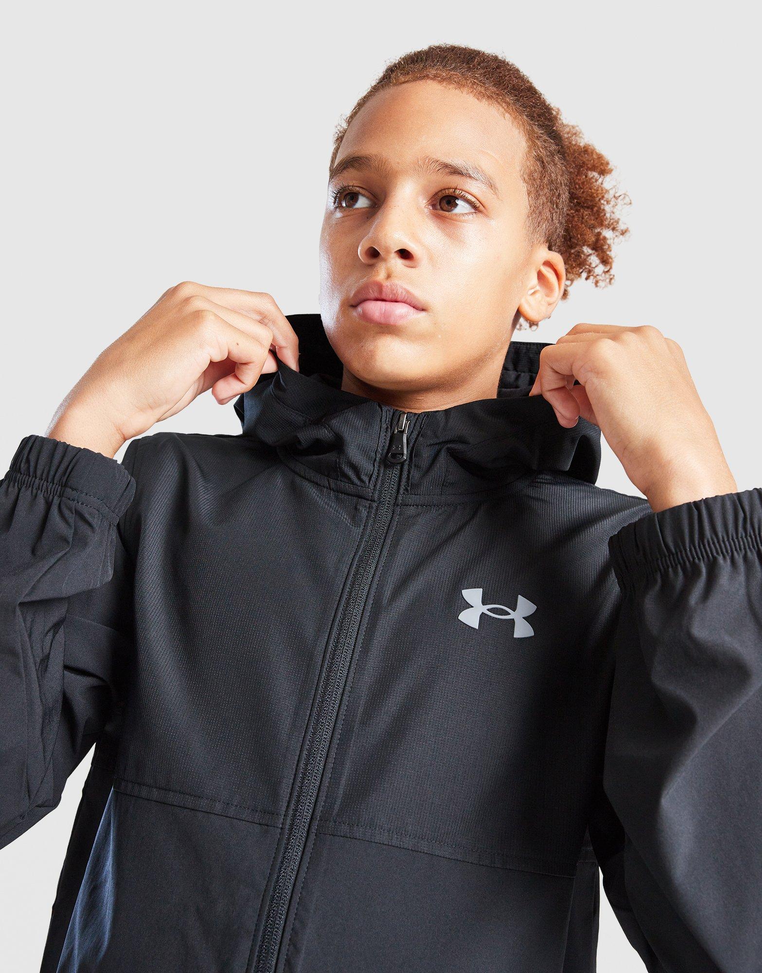 Under Armour Wordmark Woven Hooded Jacket Junior