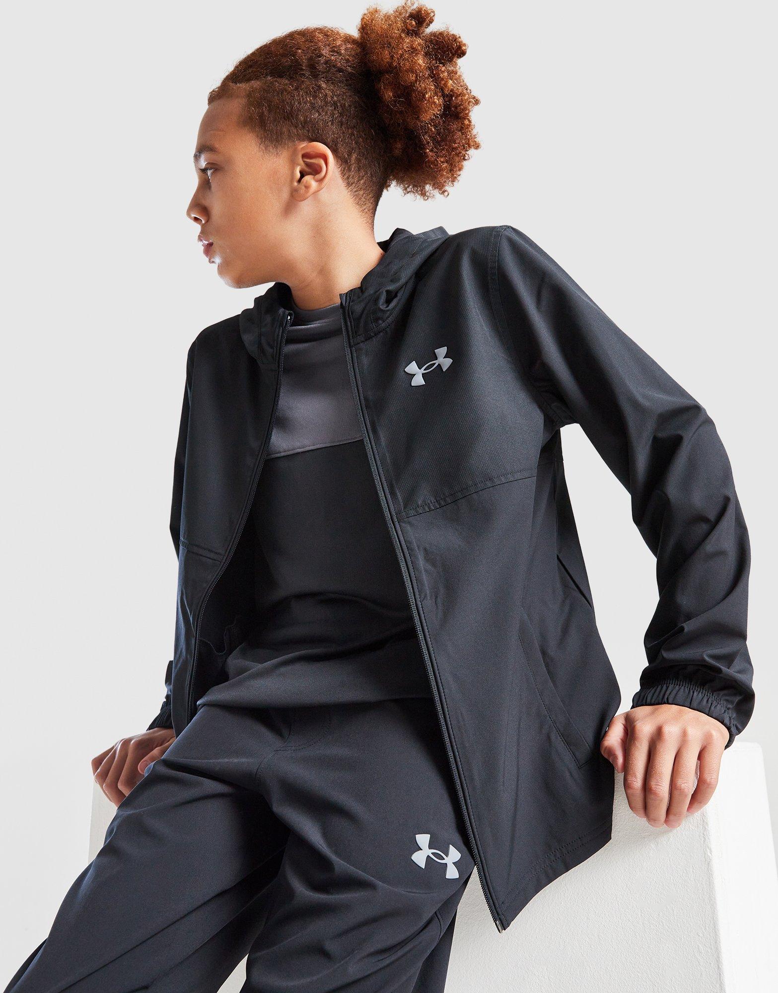 Under Armour Giacca con Cappuccio Woven Wordmark Junior