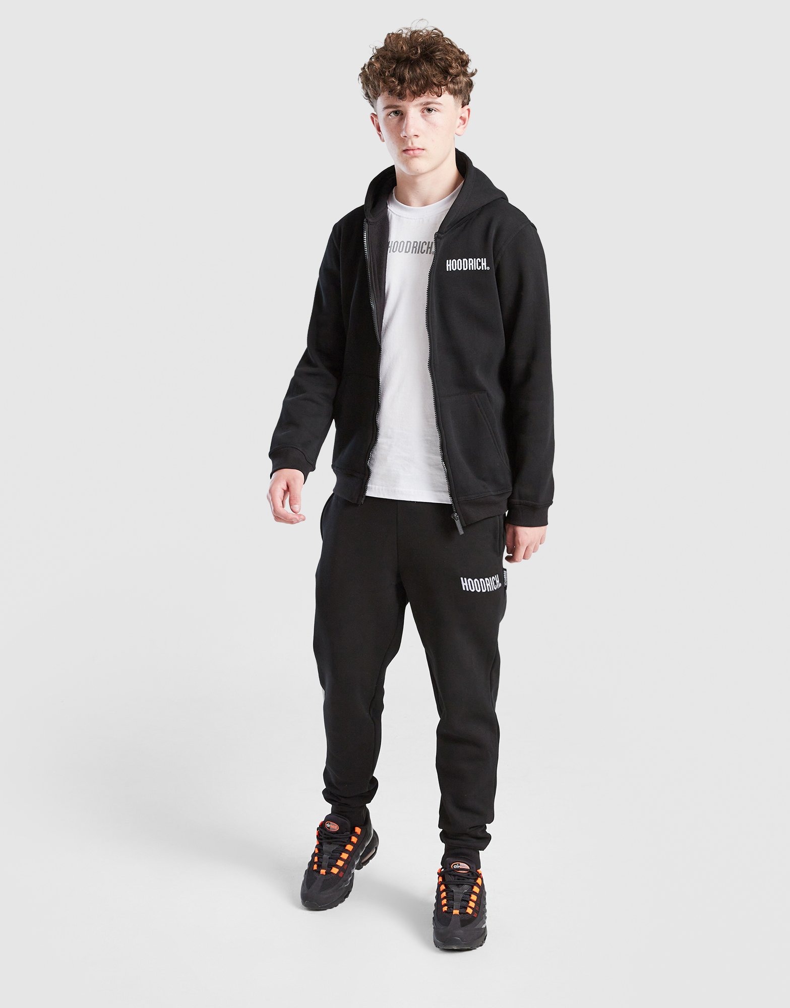 Black Hoodrich Prosper Fleece Full Zip Tracksuit Junior JD