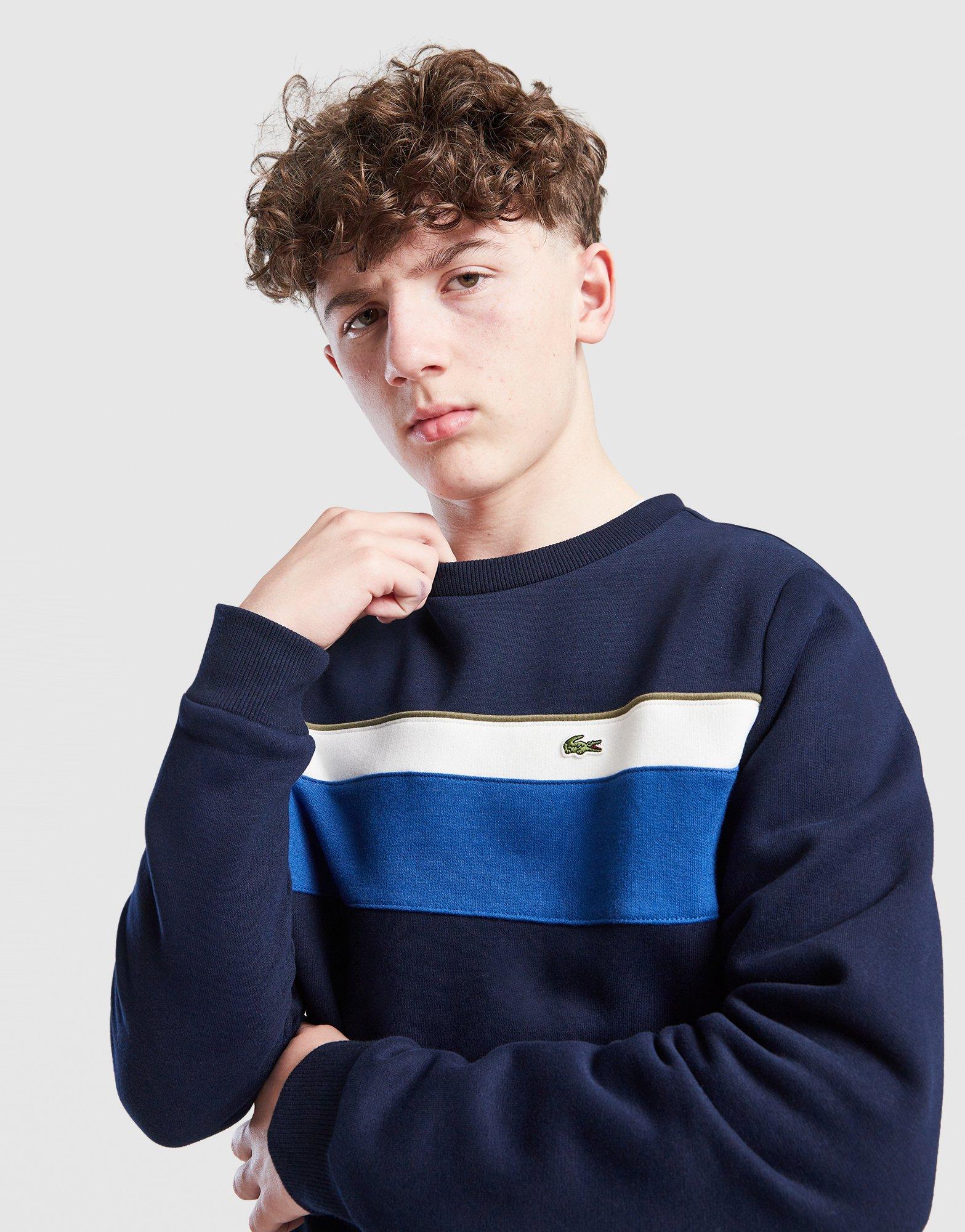Lacoste Colour Block Fleece Crew Sweatshirt Junior