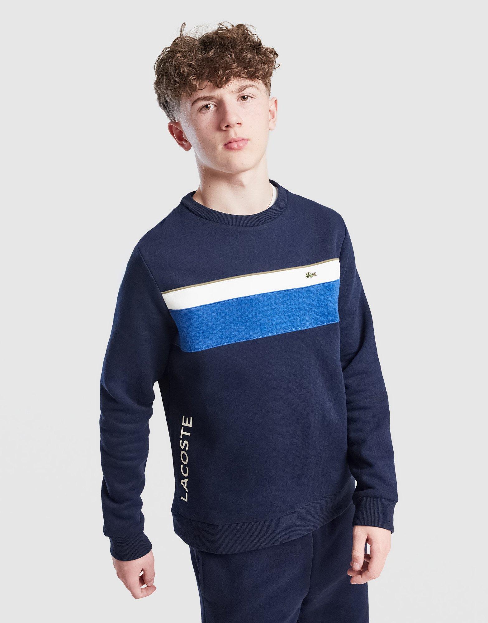Lacoste Felpa Girocollo Fleece Colour Block Junior
