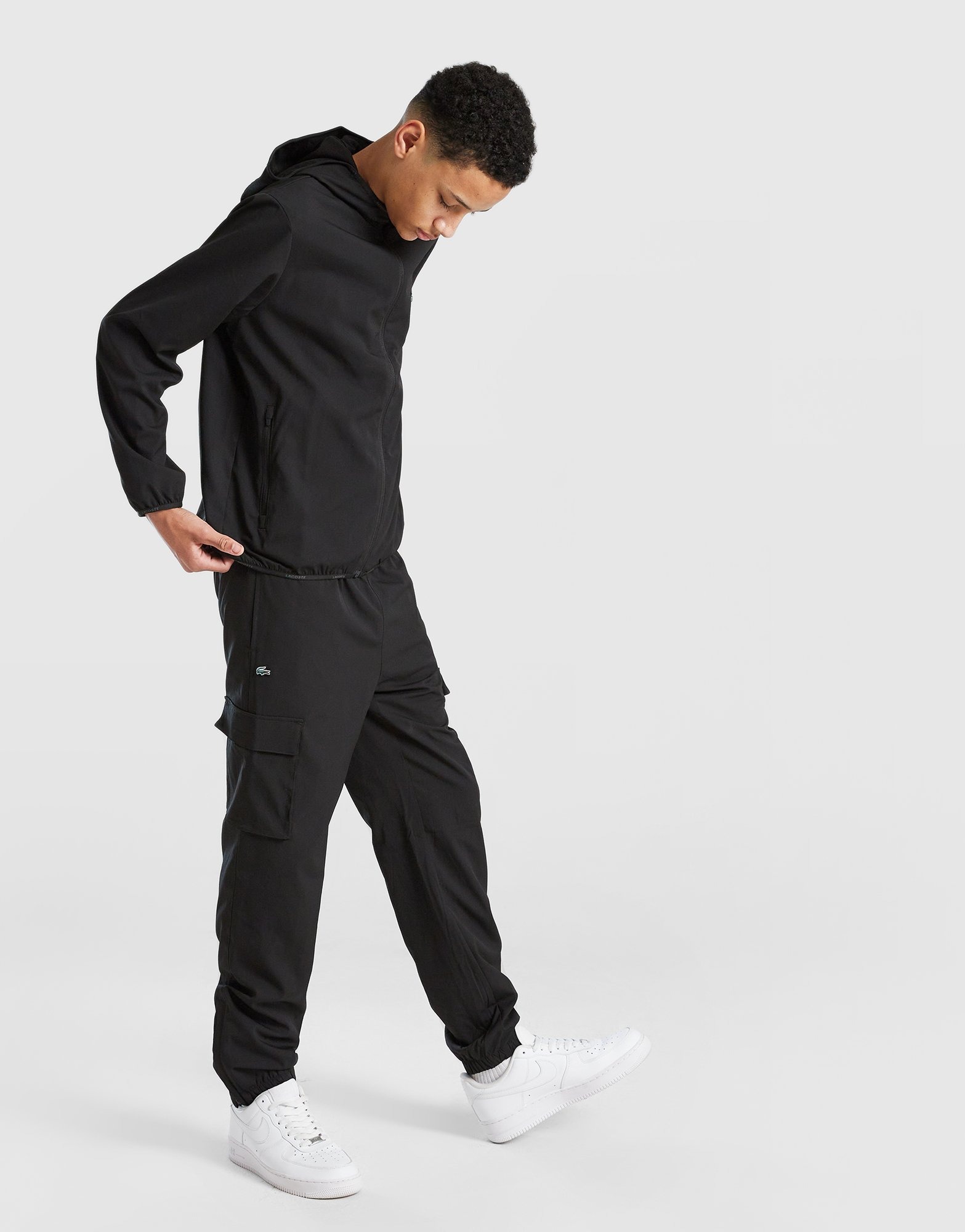 Black Lacoste Woven Cargo Pants Junior - JD Sports Global