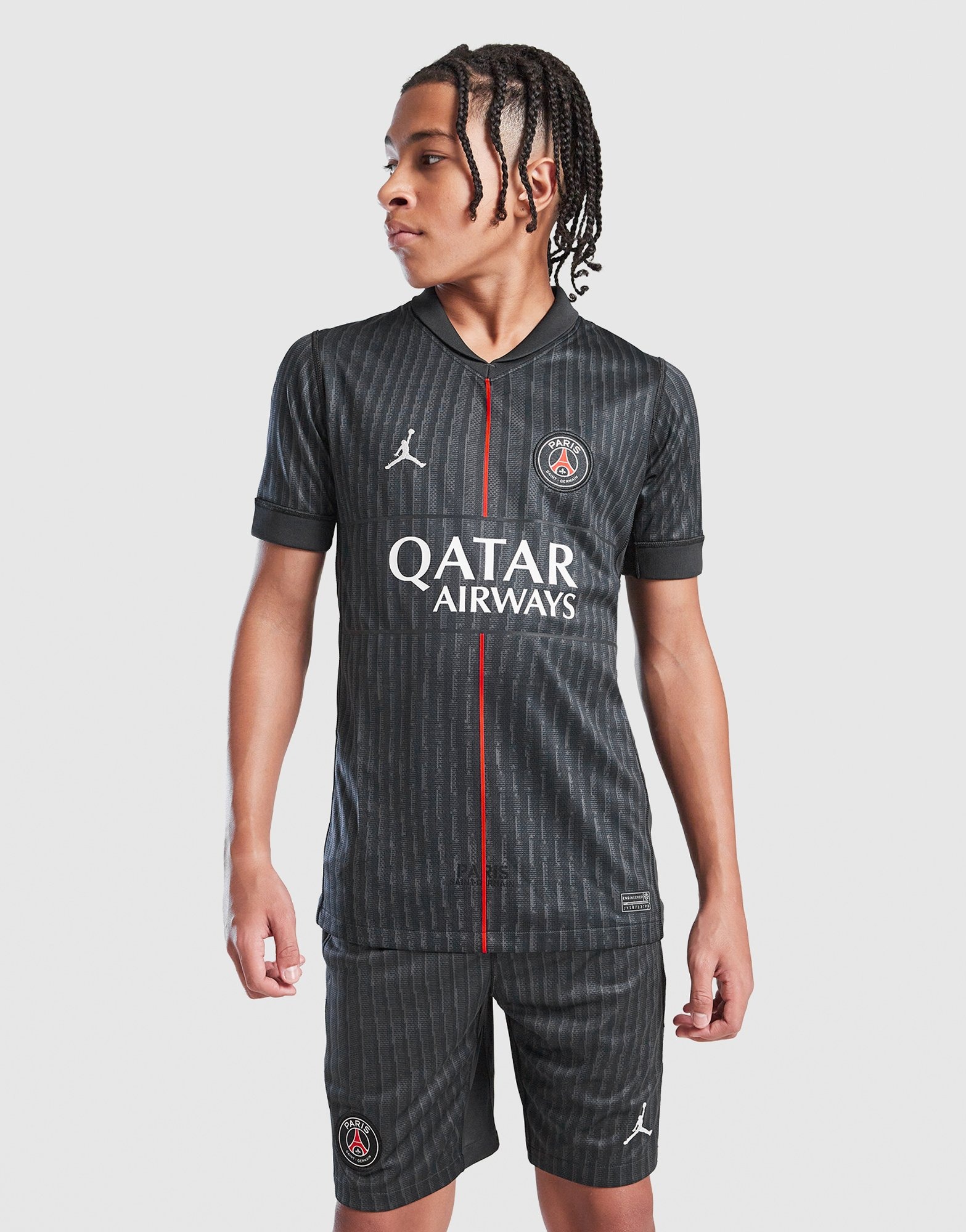 Black Jordan Paris Saint Germain 2025/26 Fourth Shirt Junior - JD