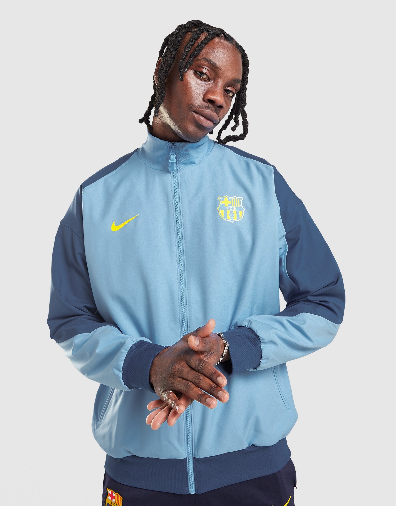 Blue Nike FC Barcelona Strike Anthem Jacket - JD Sports Global