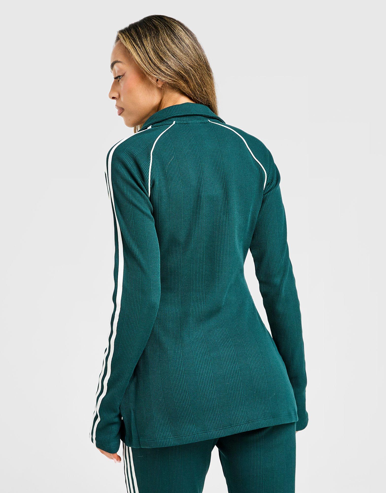 adidas Originals Waffle Button Long Sleeve Top