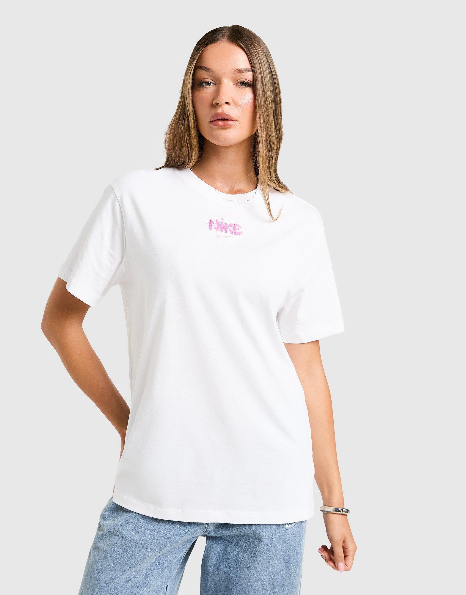 White Nike Bubble Graphic Boyfriend T-Shirt - JD Sports Global