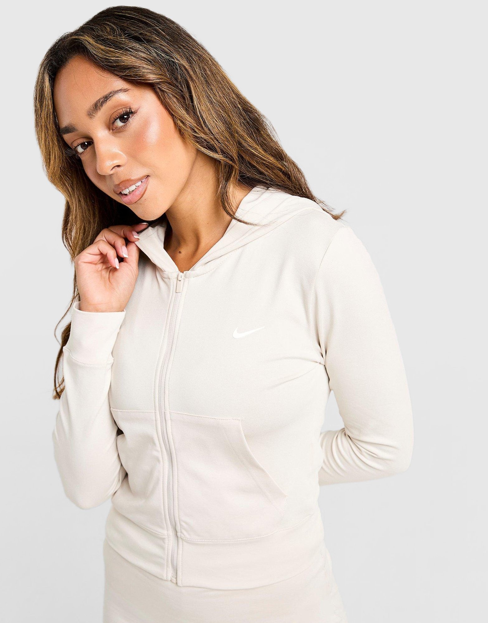 Nike Sweat à Capuche Essential Femme Beige- JD Sports France