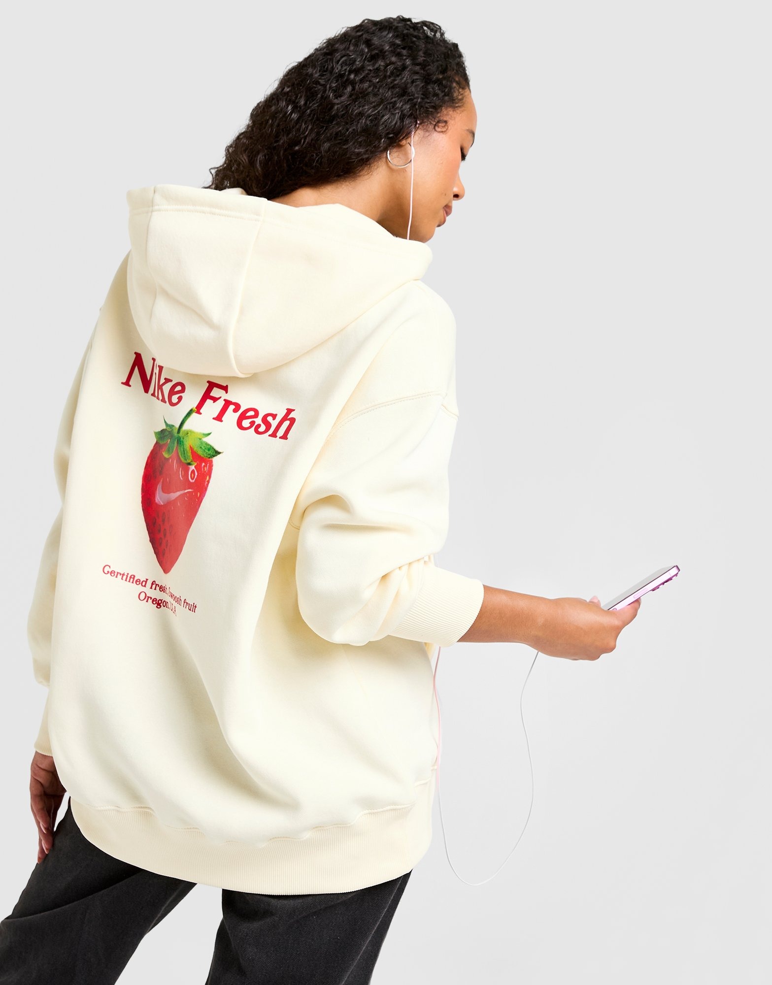 Nike Sweat ?� capuche ?� motif fraise Blanc- JD Sports France