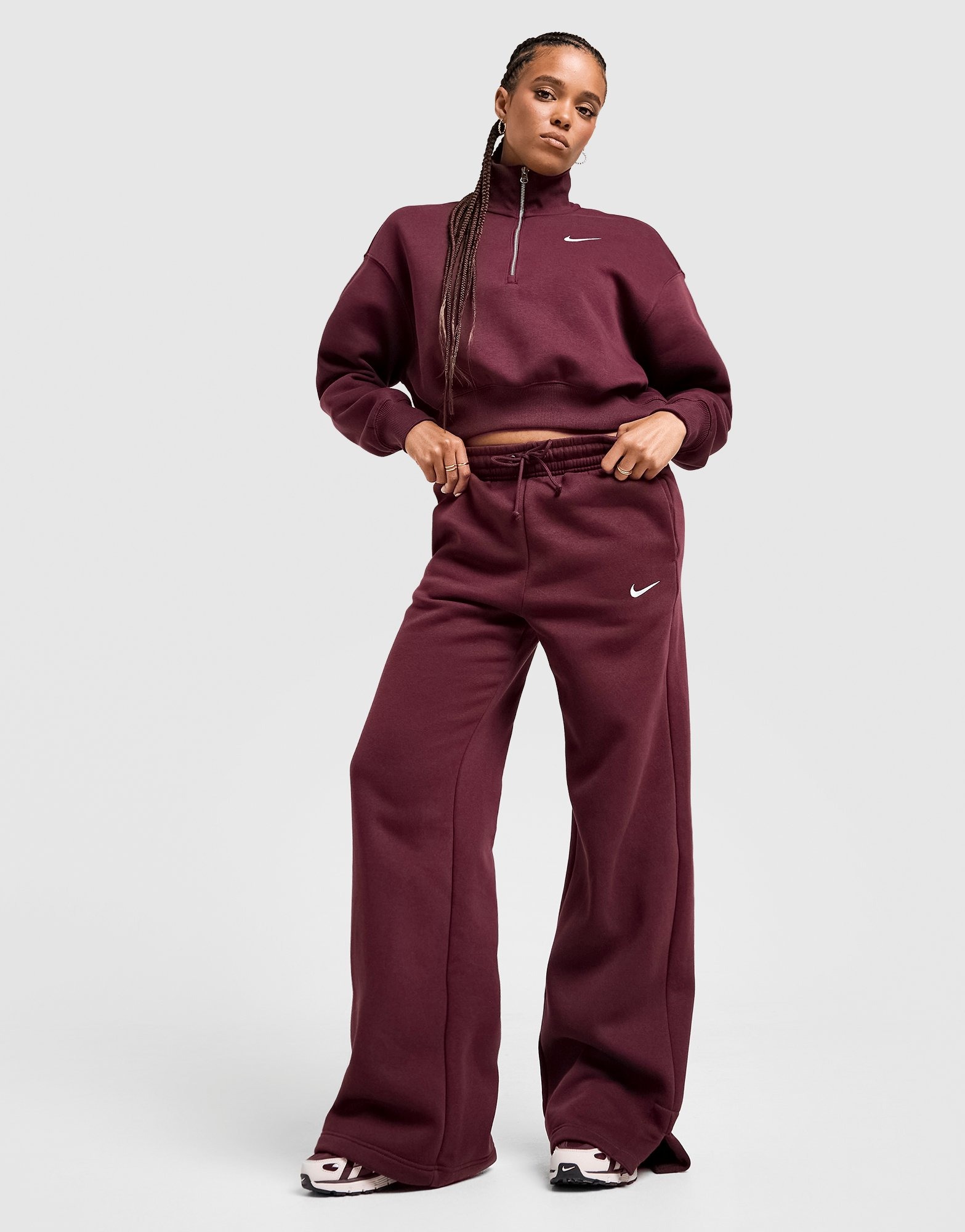 Nike Pantalon de jogging Wide Leg Femme Active Maroon- JD Sports France 