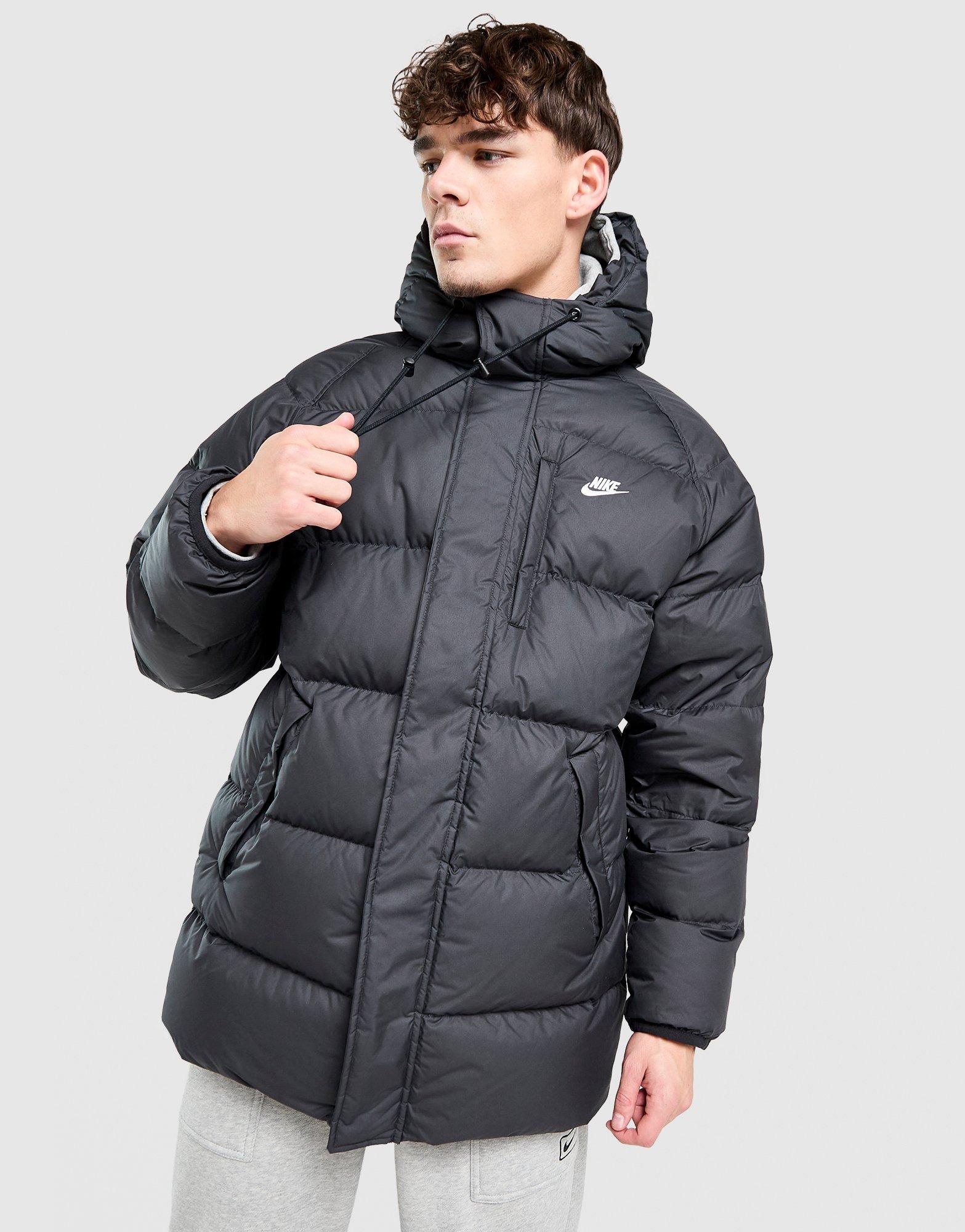 Black Nike Foundation Parka Jacket JD Sports UK