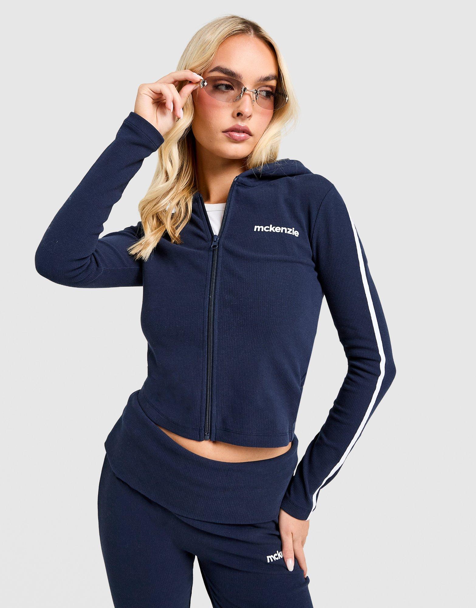 McKenzie Felpa con Cappuccio Full Zip a Coste Slim