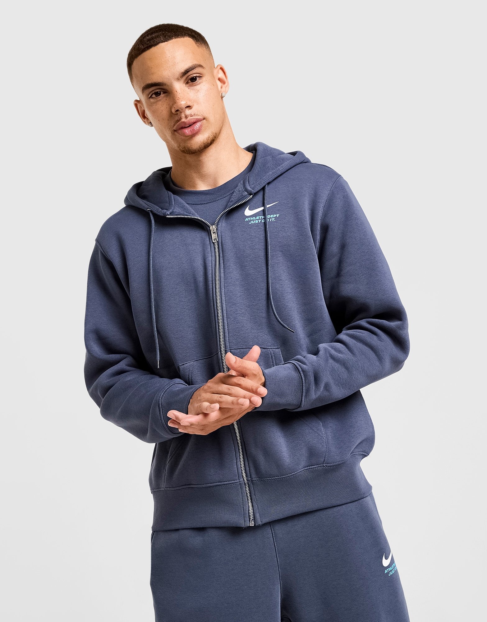 Brown Nike Full Zip Hooded Street Fleece, Men's Tops - JD Sports UK