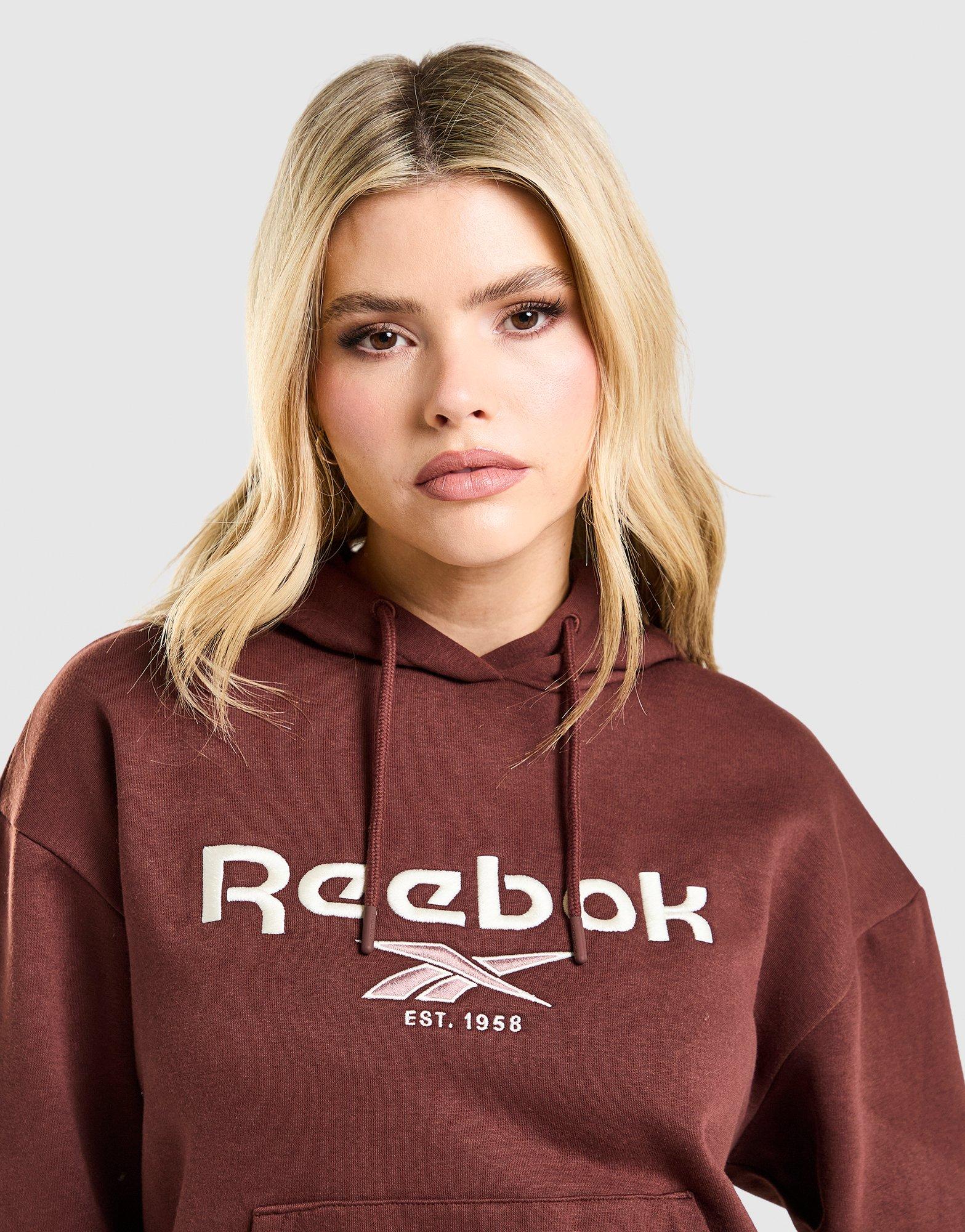 Reebok Felpa con Cappuccio Oversize Retro