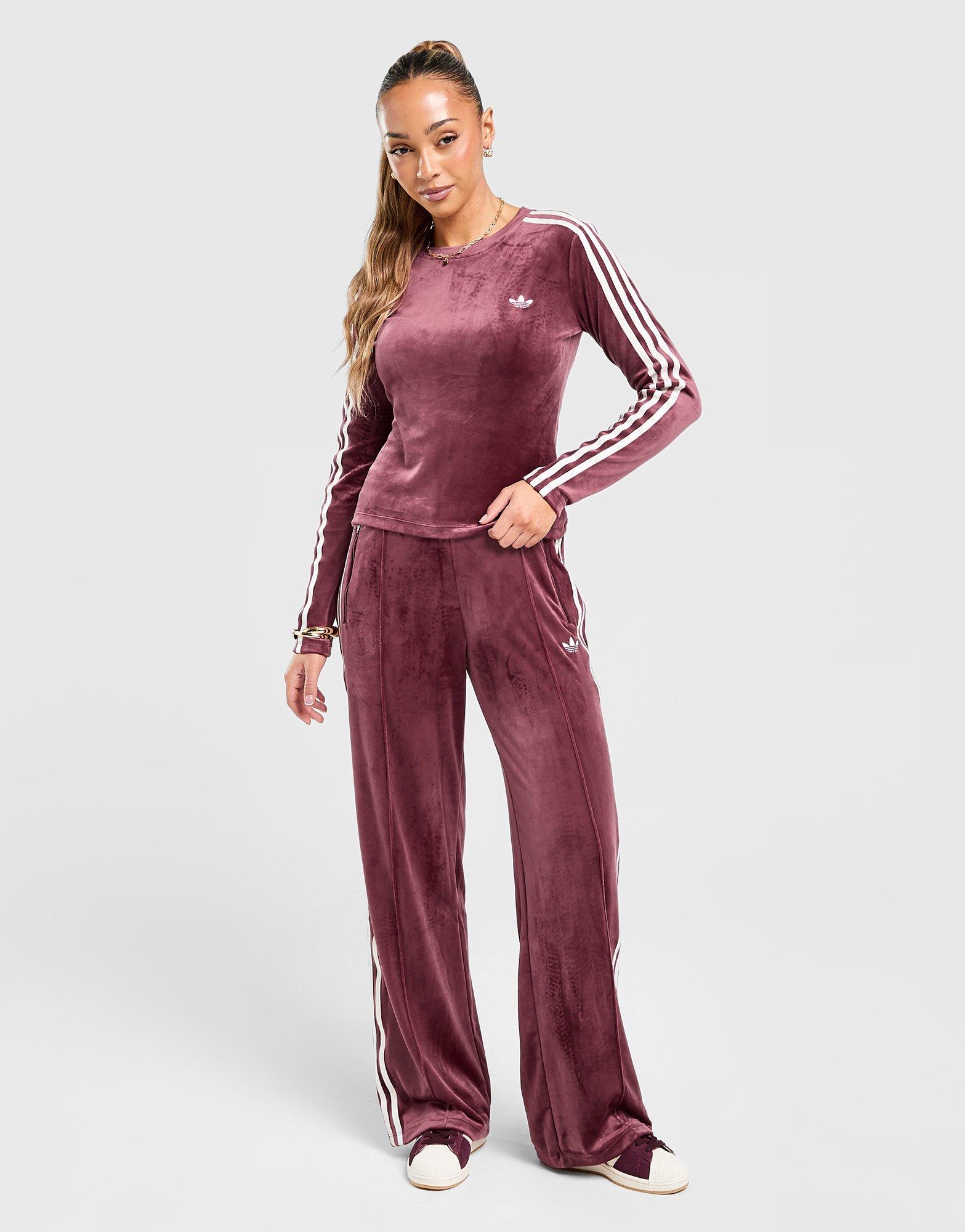 adidas Originals Velour 3-Stripes Long Sleeve T-Shirt