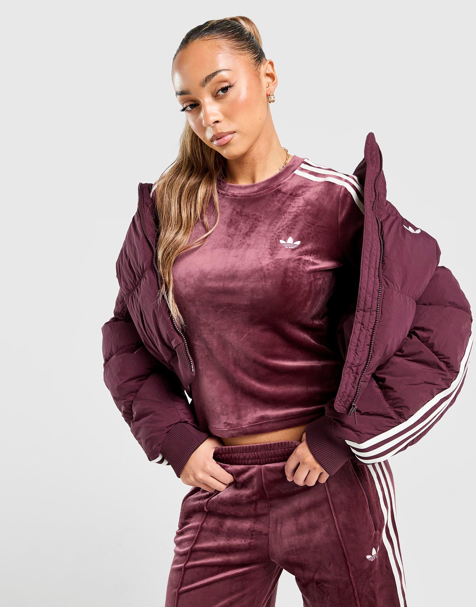 adidas Originals Velour 3-Stripes Long Sleeve T-Shirt