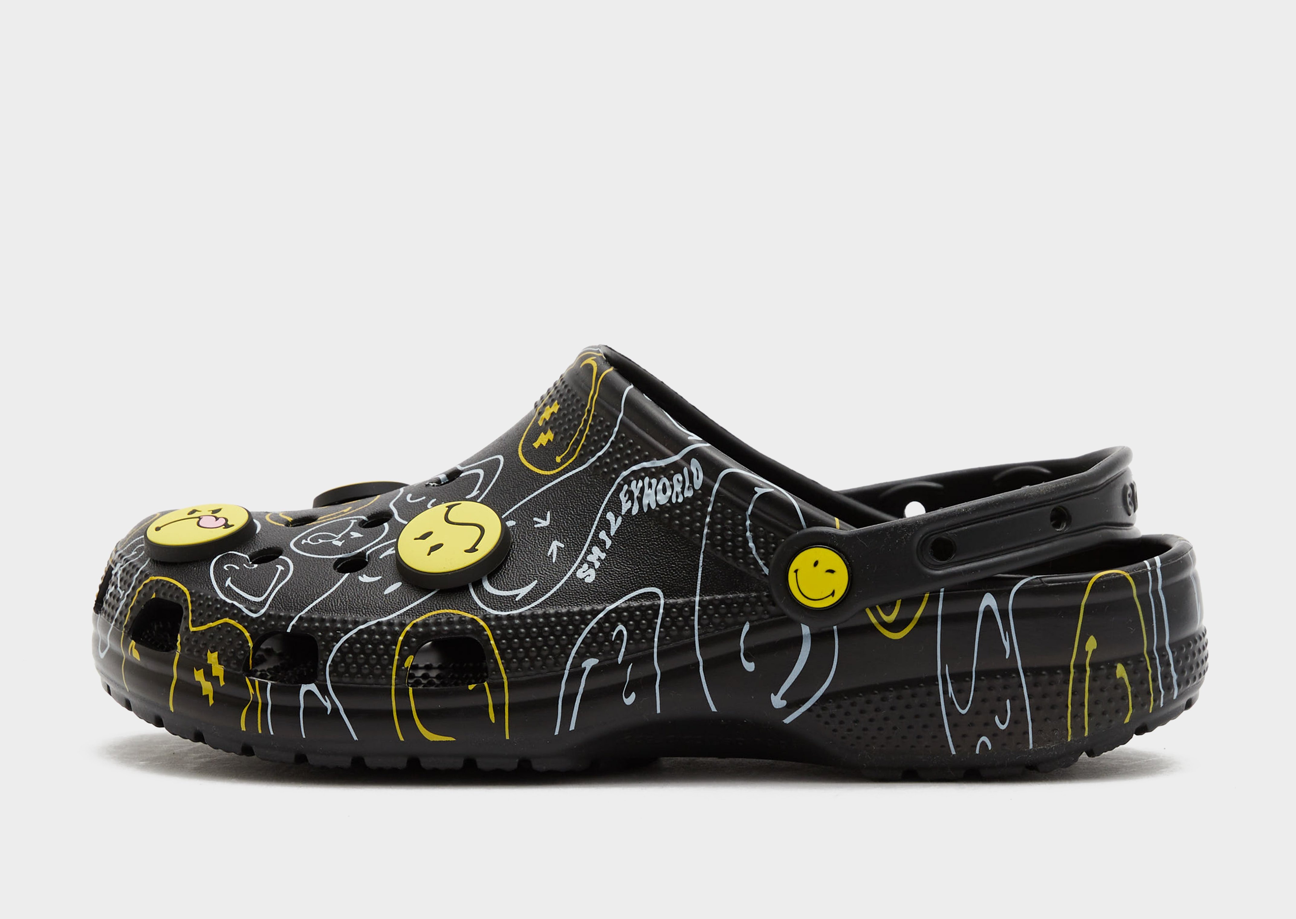 Black Crocs x SmileyWorld Classic Clog - JD Sports Ireland