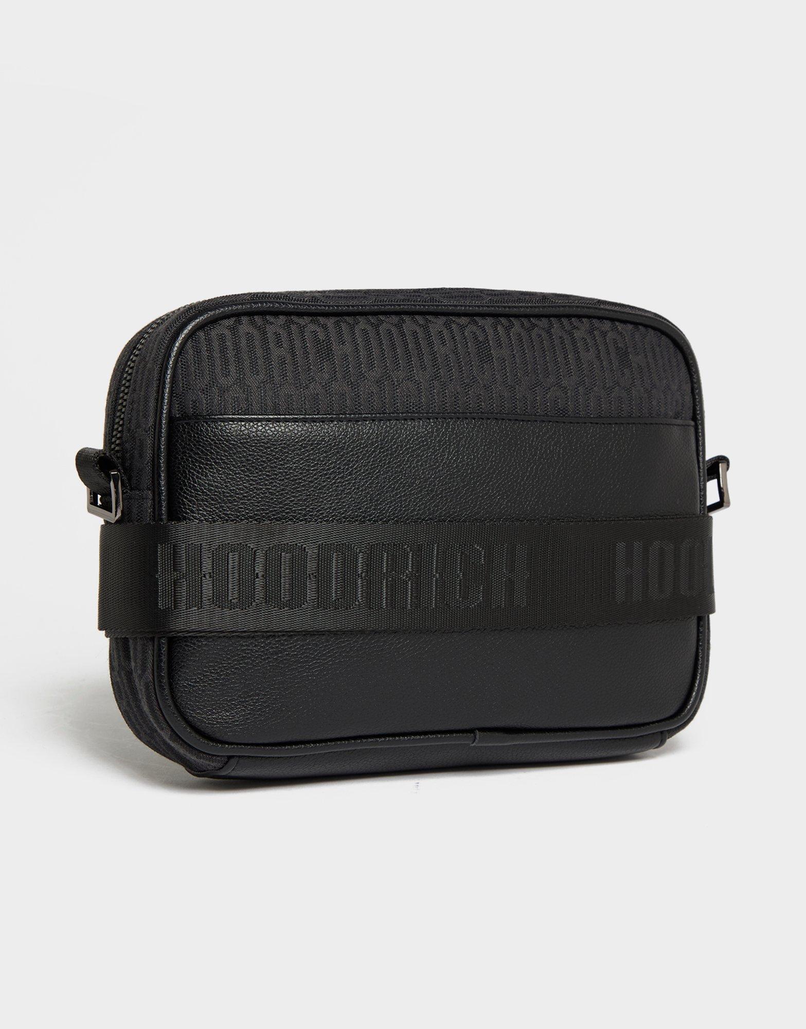 Black Hoodrich Monogram Messenger Crossbody Bag - JD Sports Global