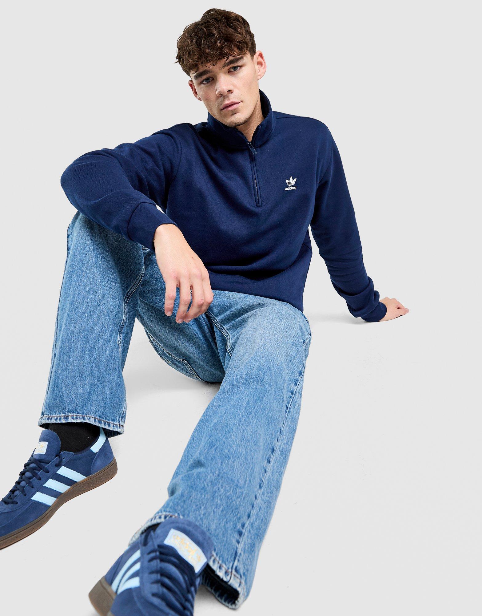 adidas Originals Trefoil Essentials Felpa Con Zip 1/4