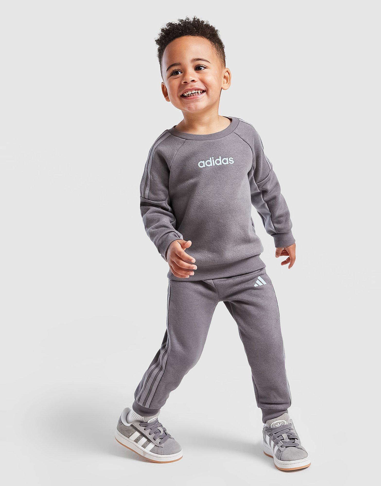 adidas Colour Block Linear Crew Tracksuit Infant