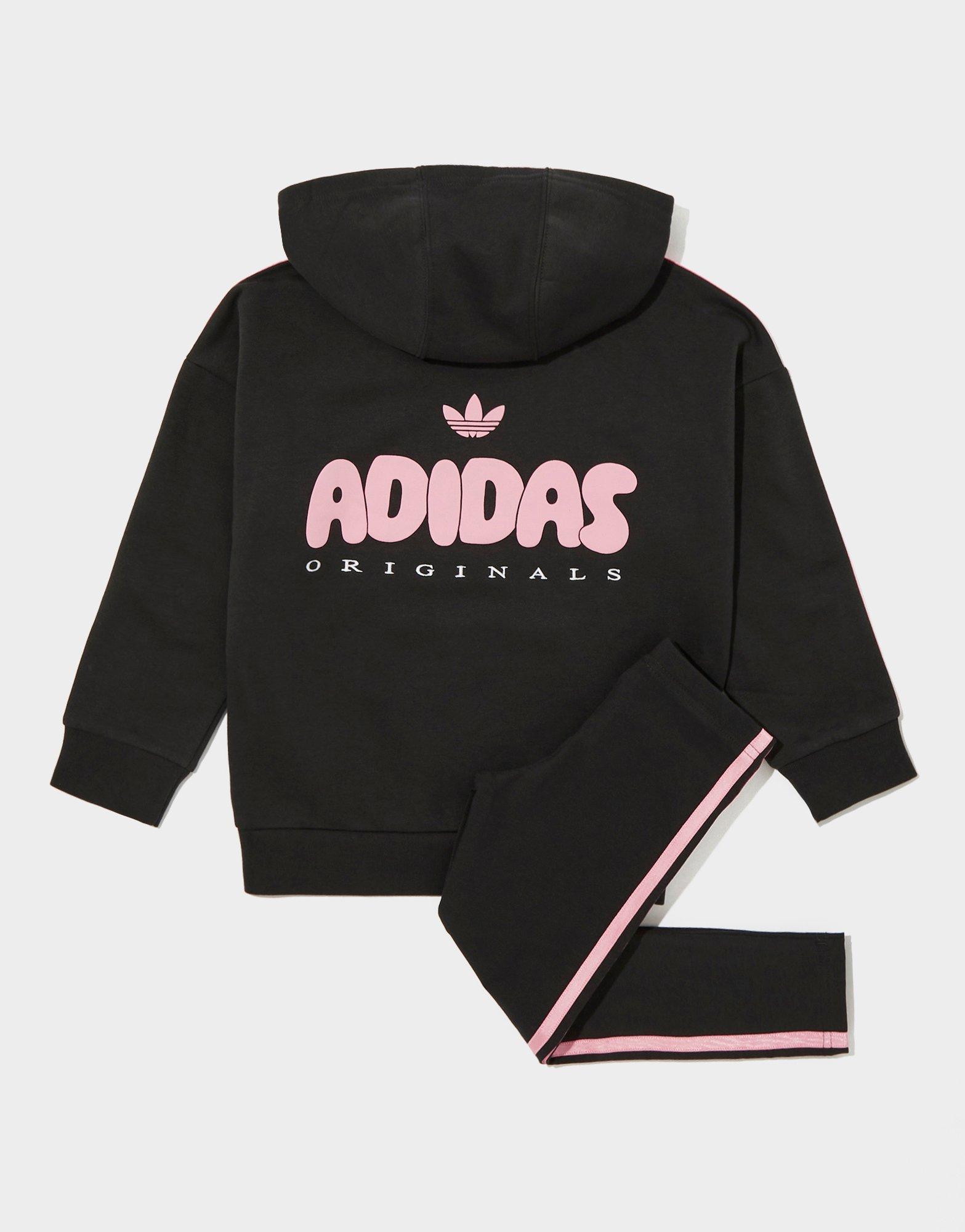 adidas Originals Girls' Bubble Overhead Hooded Tracksuit Children