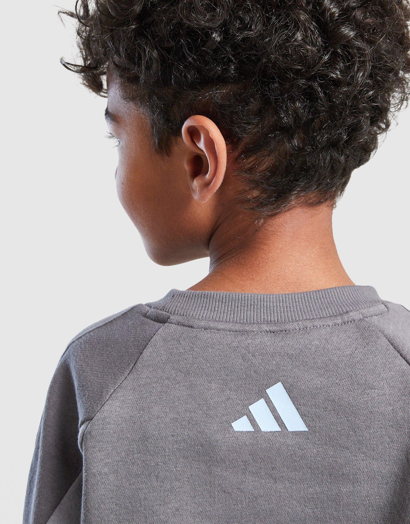 adidas Colour Block Linear Crew Tracksuit Children