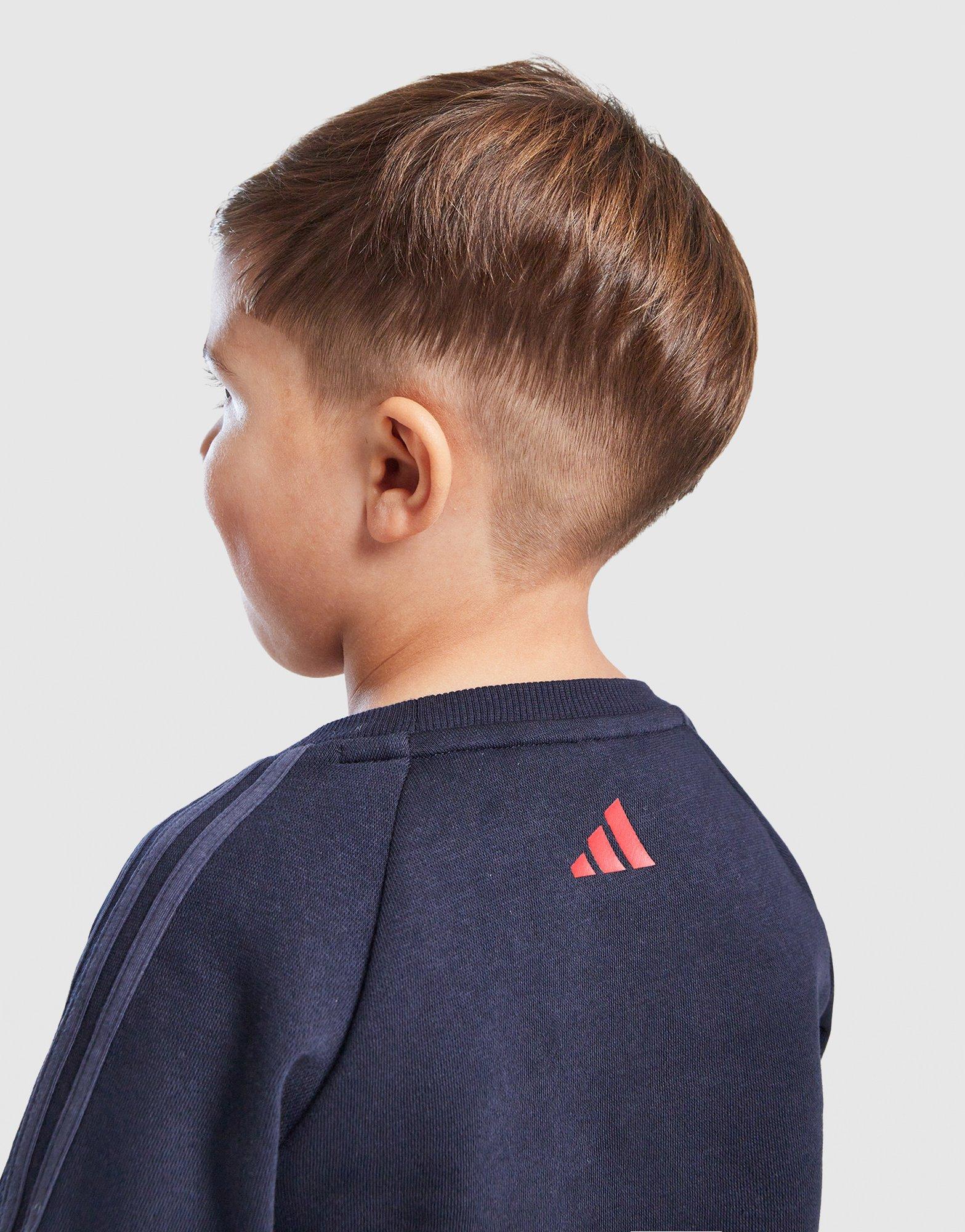 adidas Colour Block Linear Crew Tracksuit Infant