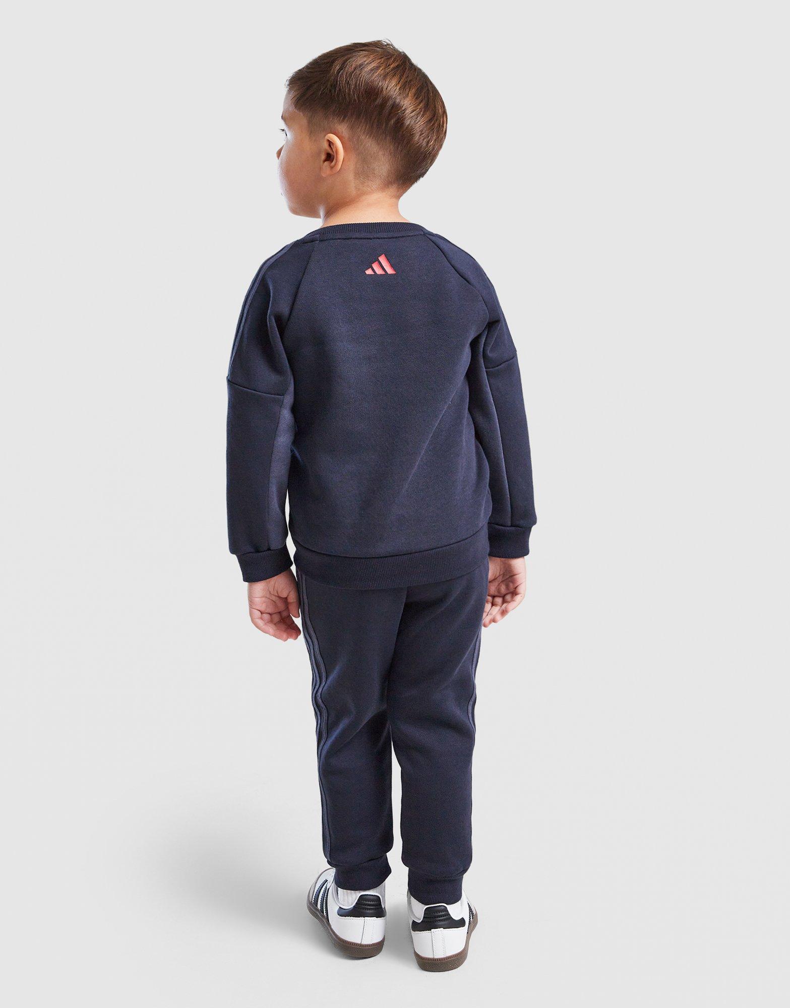 adidas Colour Block Linear Crew Tracksuit Infant