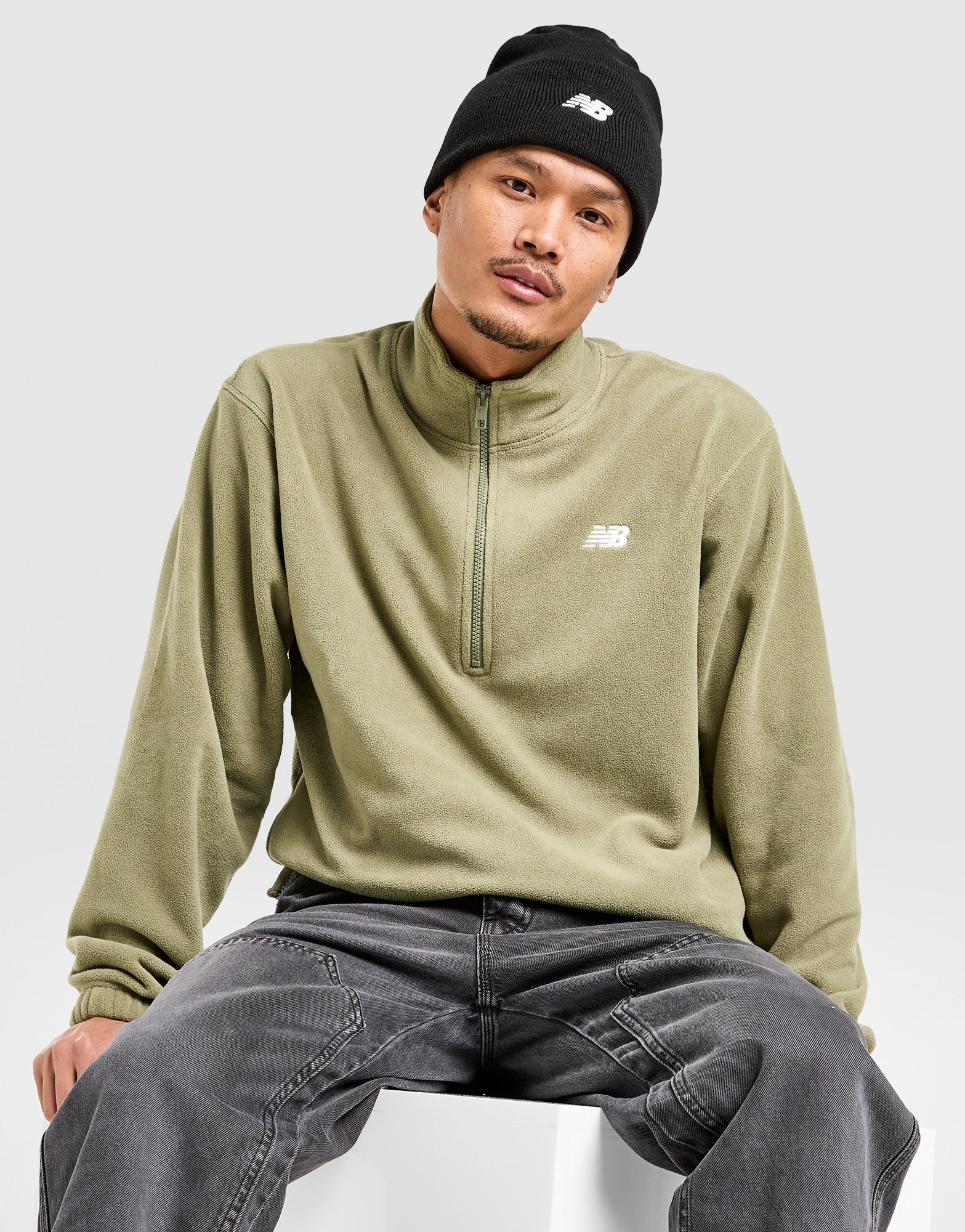 Green New Balance 1/2 Zip Polar Fleece - JD Sports Global