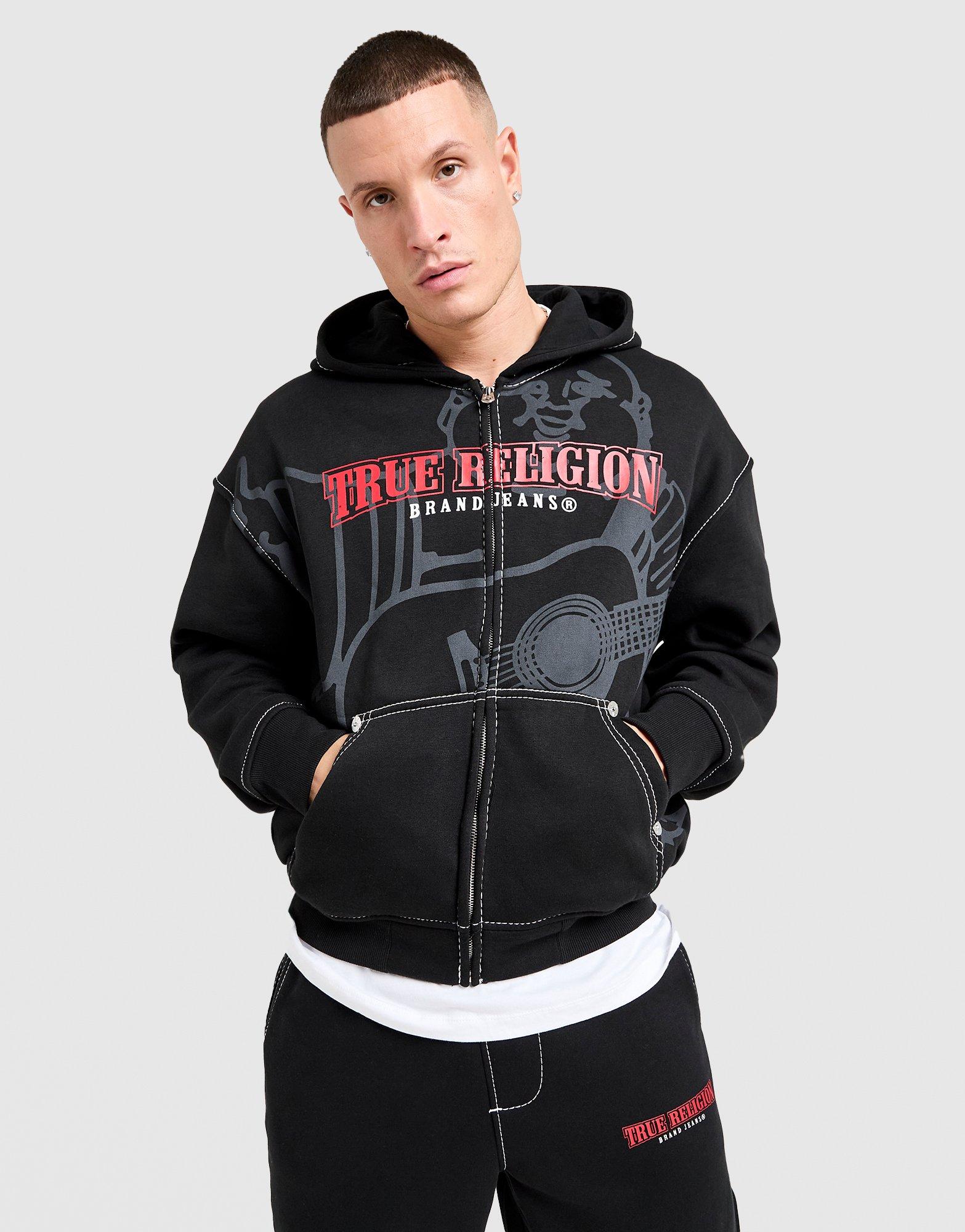 Black True Religion Cinch Full Zip Hoodie - JD Sports Global