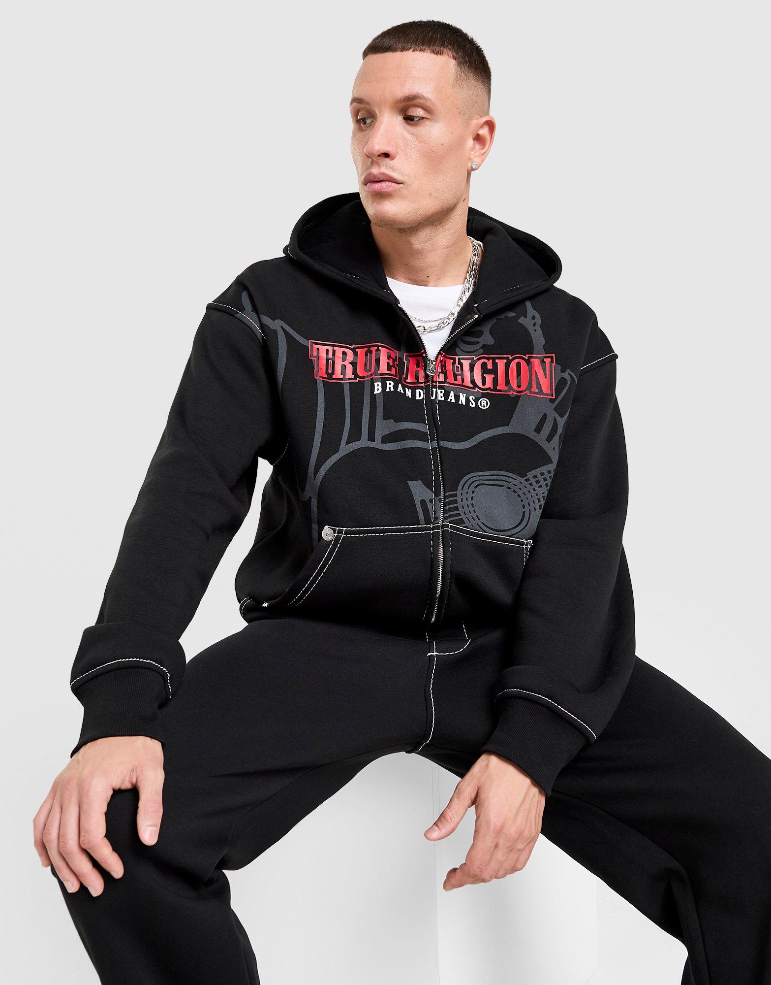 True Religion Felpa con Cappuccio Full Zip Cinch